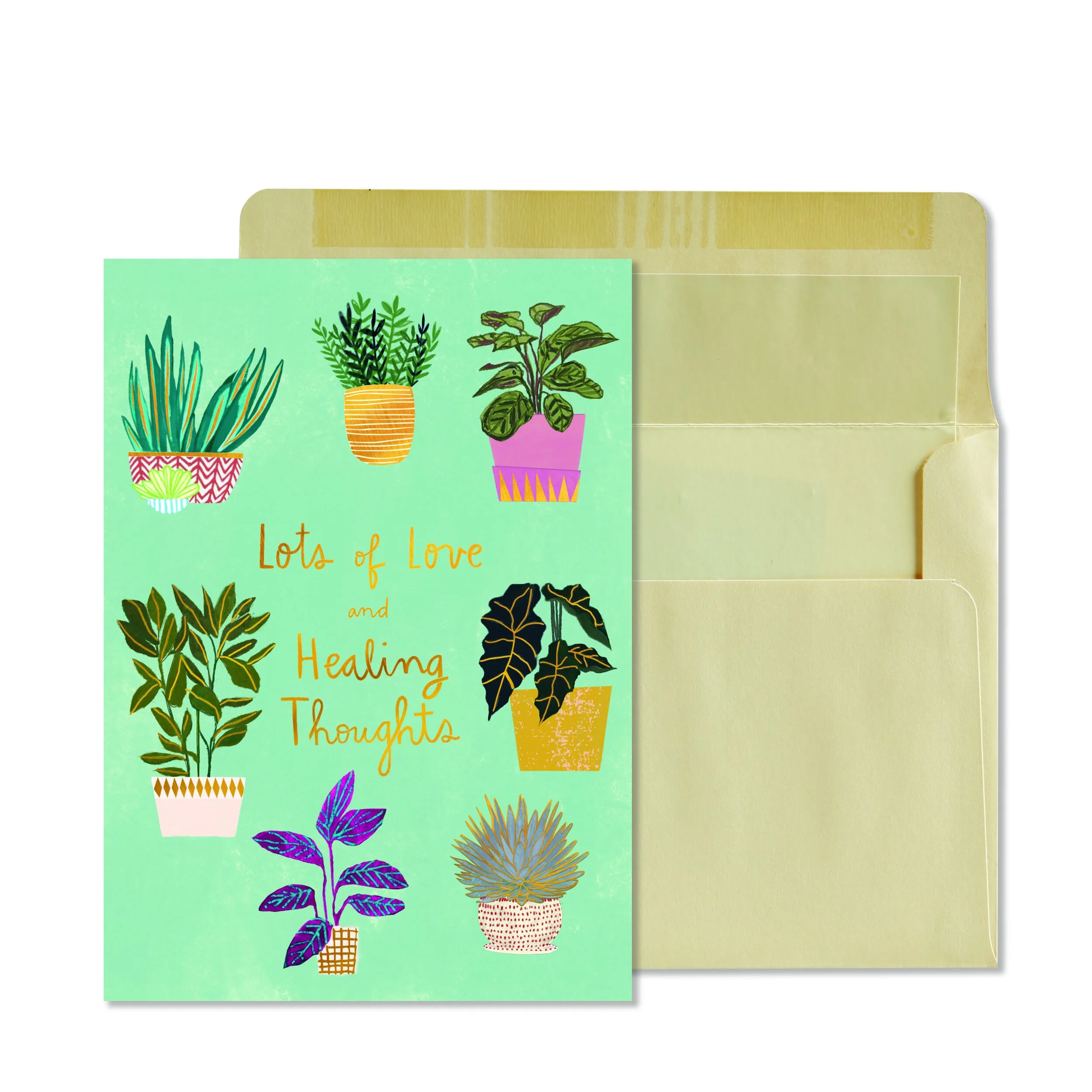 DieCut Tea Cup Get Well Soon Card — Larkwood Studio Buy Stationery and