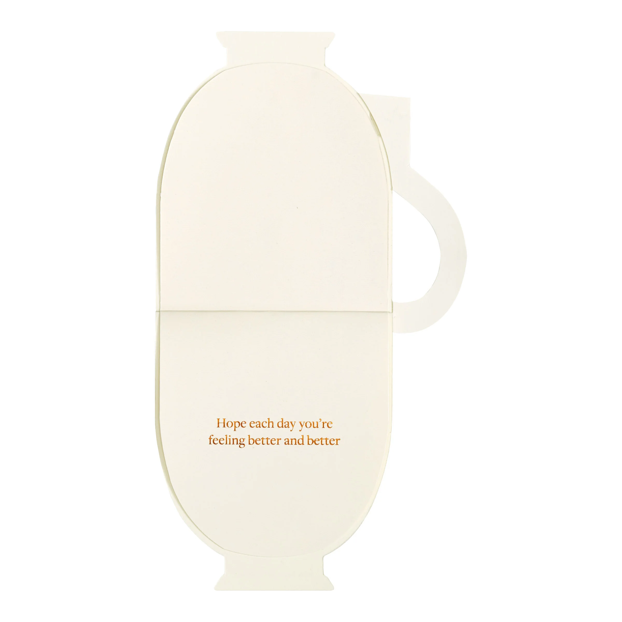 DieCut Tea Cup Get Well Soon Card — Larkwood Studio Buy Stationery and