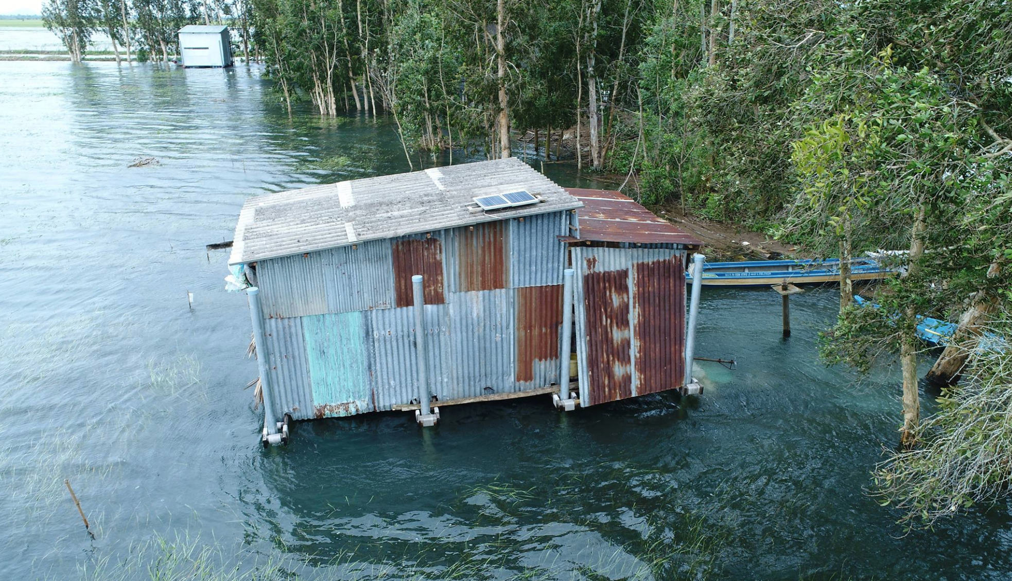  Lac’s house retrofitted and floating during 2018 seasonal monsoon flooding 