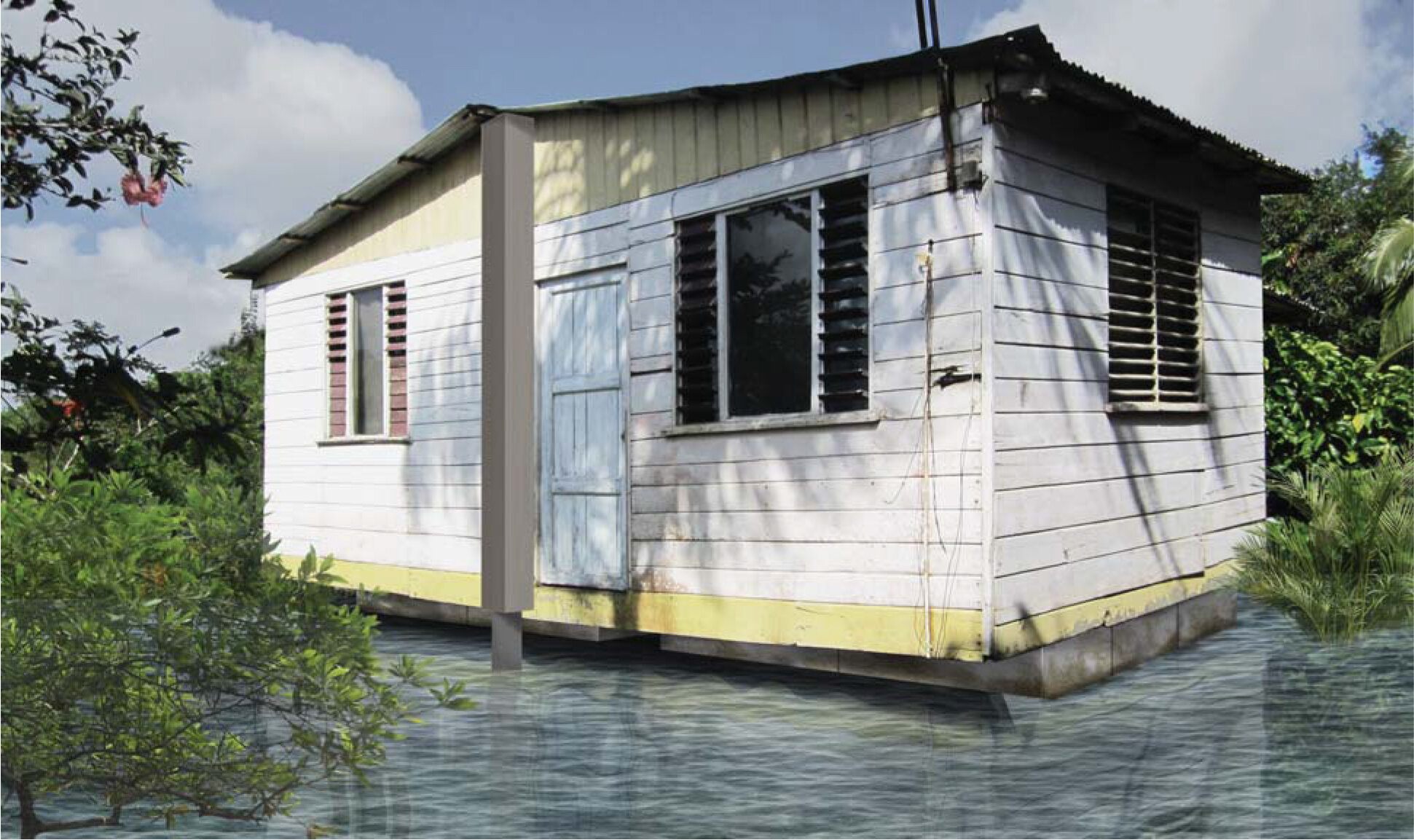  Render of House in Bliss Pastures, Jamaica, Retrofitted and Floating 