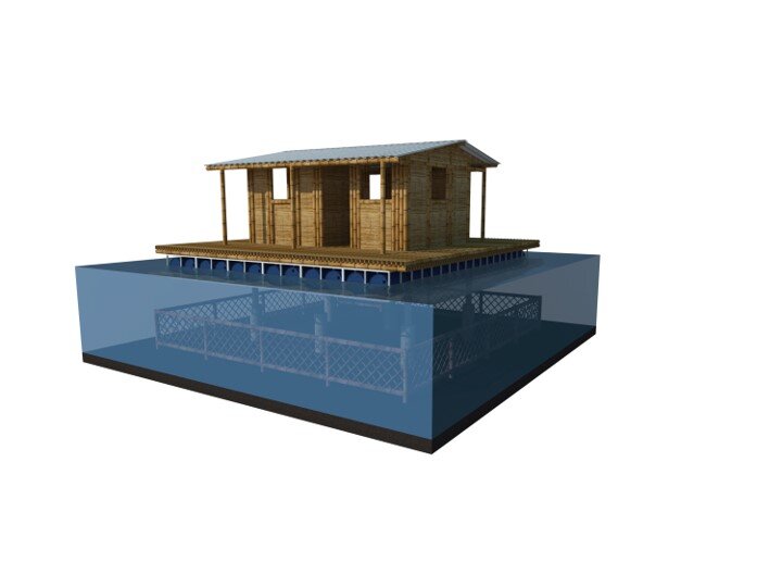  Diagram of house floating during a flood 