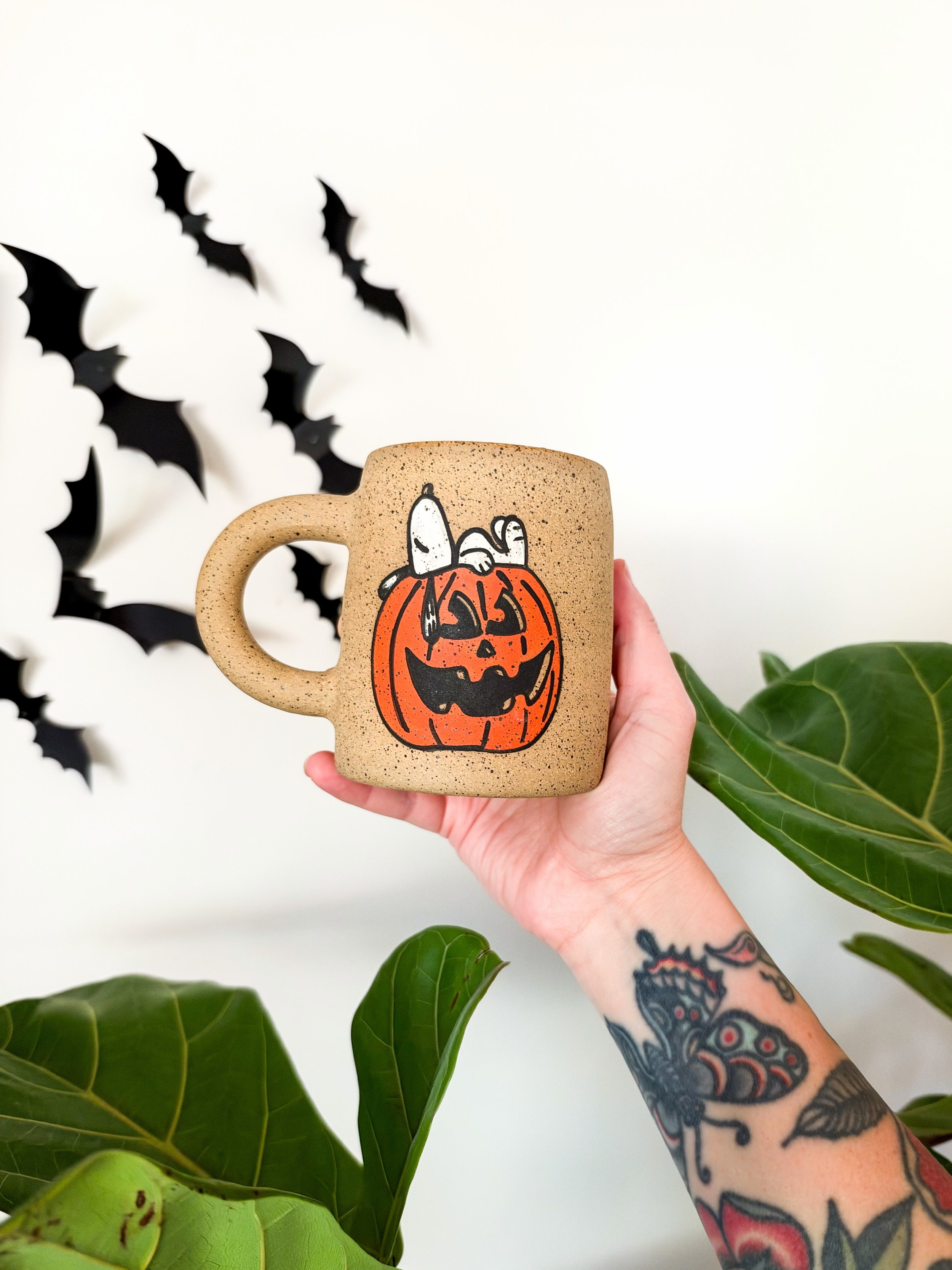 spooky season is here &amp; this cutie is coming back this year in my halloween shop! i typically like to have a halloween release early October but the kiln gods had other plans.

i keep getting tons of messages about my regular halloween release so