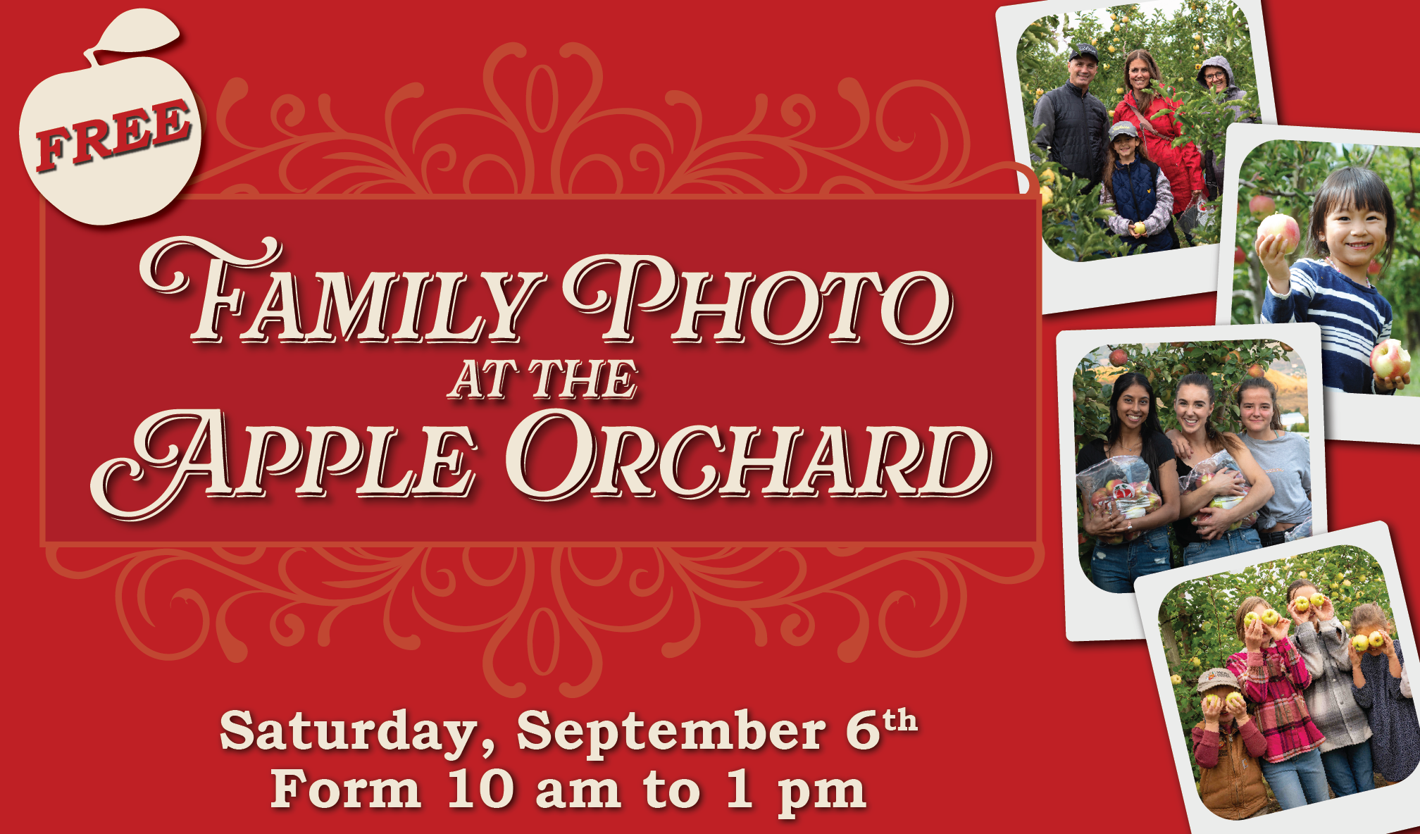 πFree Family Photo at the Apple Orchard