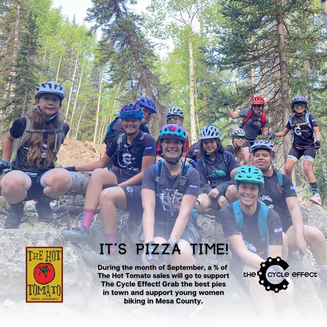 Mesa County - it's the final week to grab some pizza and support The Cycle Effect! 😎

For the month of September, @hottomatopizza is donating a % of sales back to The Cycle Effect! 🙌  Wow, we ❤️ our community partners (especially when they support 