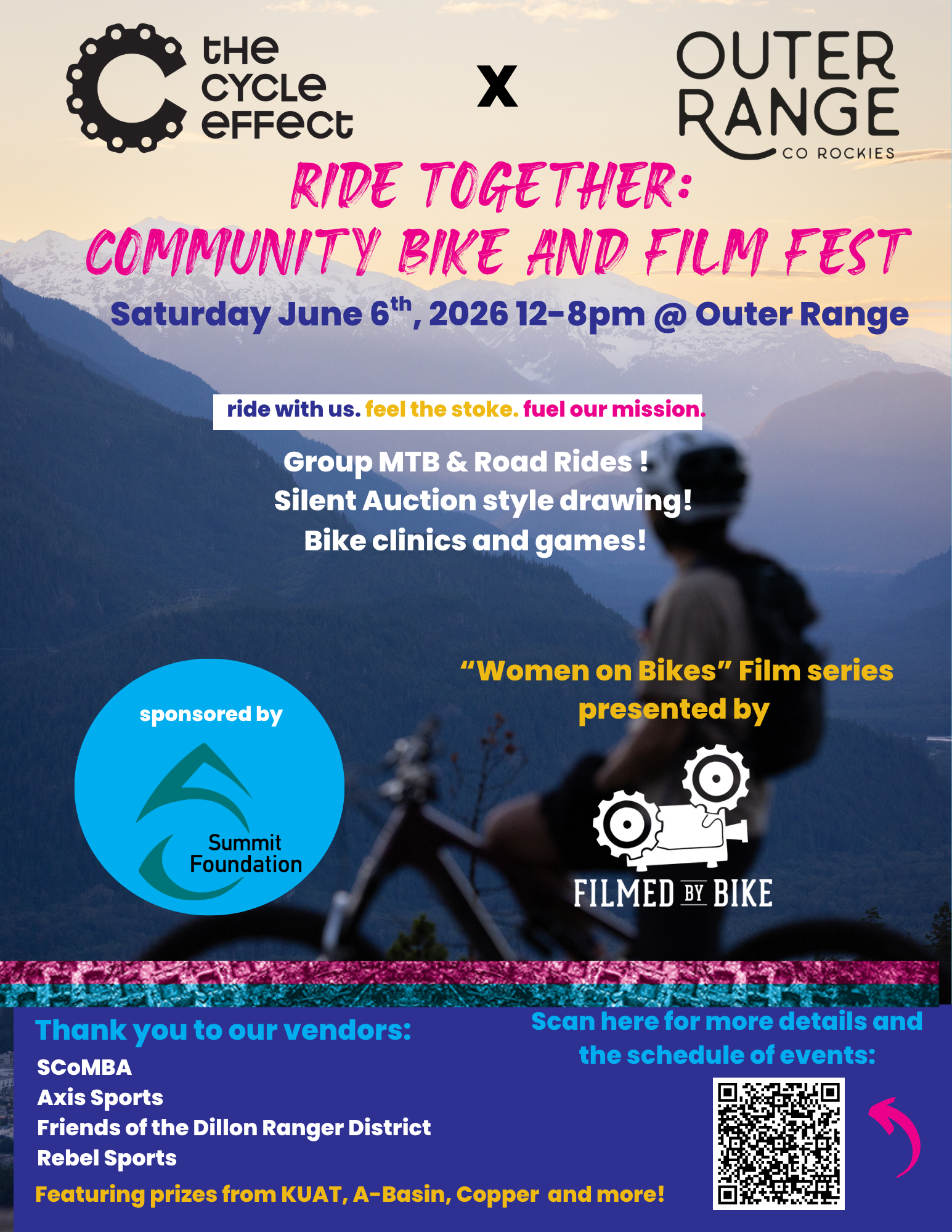 Pedalea con nosotros: Festival comunitario de cine y ciclismo «The Cycle Effect» en Outer Range 