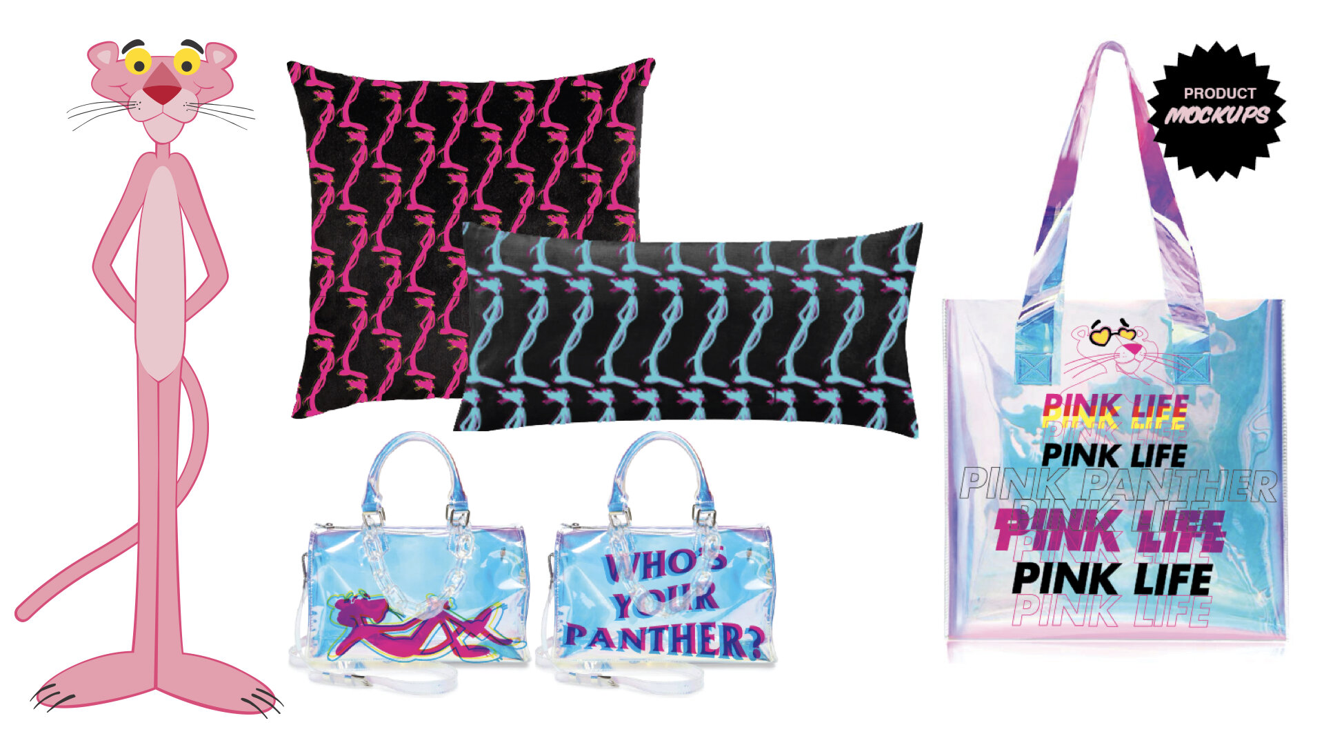 Pink panther tote bag miniso deals