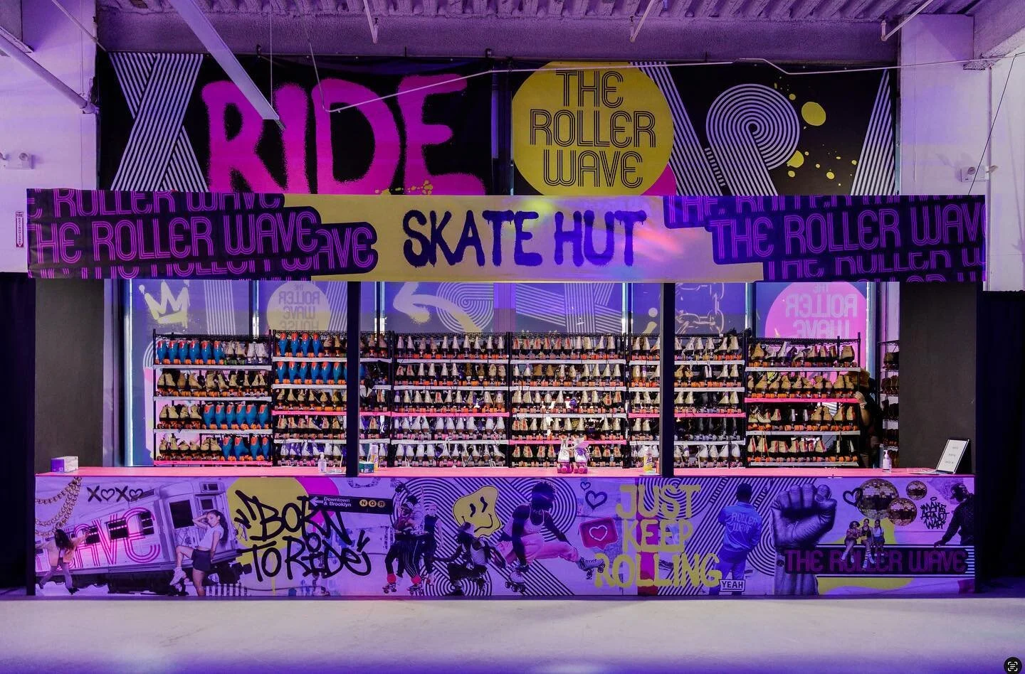The Roller Wave House BK designed by Good All Day Collective

&ldquo;The pop-up roller skating experience https://www.rollerwavenyc.com/ has found a new home at Brooklyn&rsquo;s Atlantic Terminal Mall. Inside the new 24,000-square-foot space, Roller 