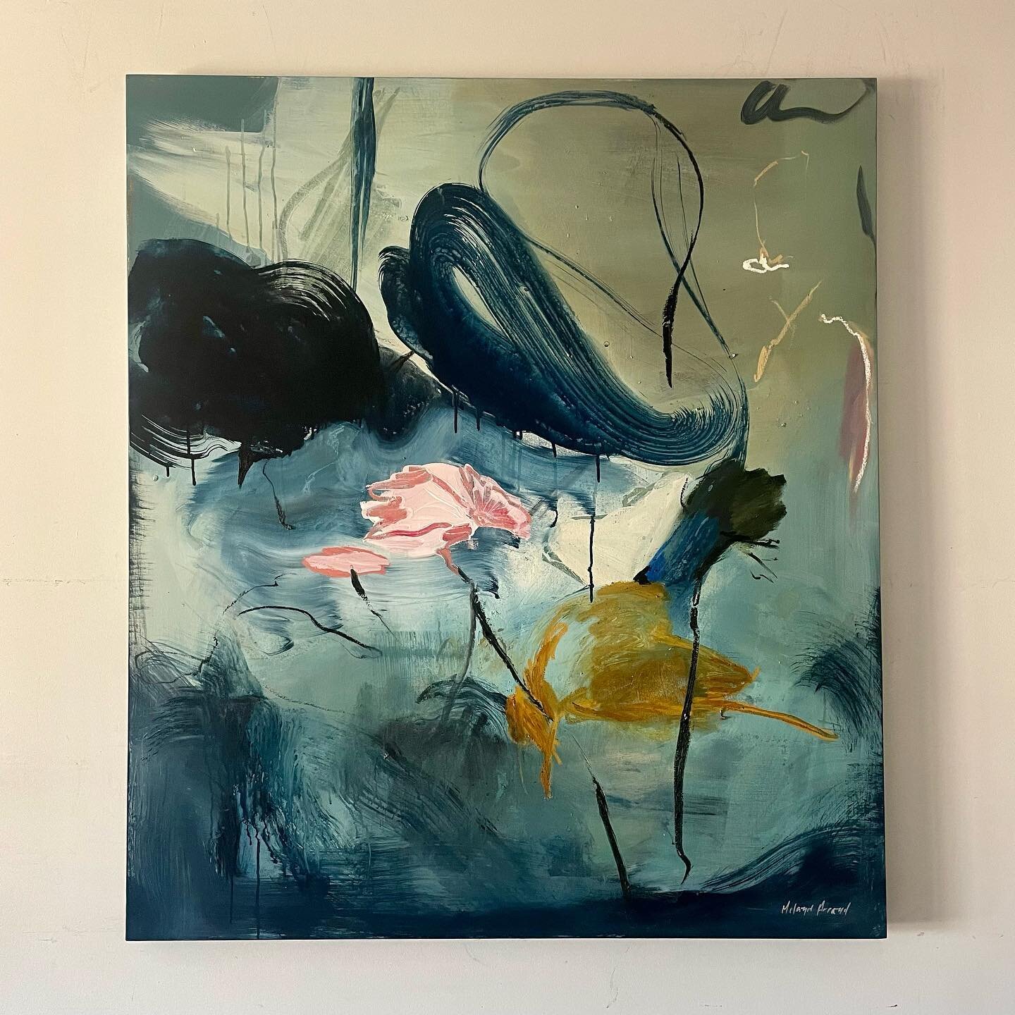 I can paint many mountains, but in between there will always be a swan. 

The swan (48X42) 2024

Available at @artistprojectto and online the 11 of April. 
Please send me a dm with your email if you want to join the mailing list and receive the info 