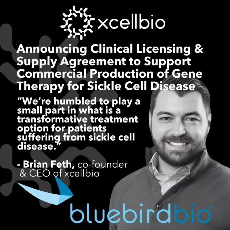 Xcellbio Announces Bluebird Bio Commercial Agreement to Tackle Sickle Cell Disease