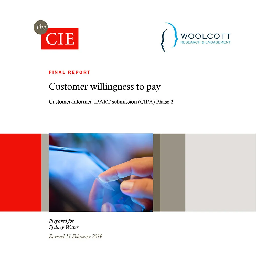 Customer willingness to pay