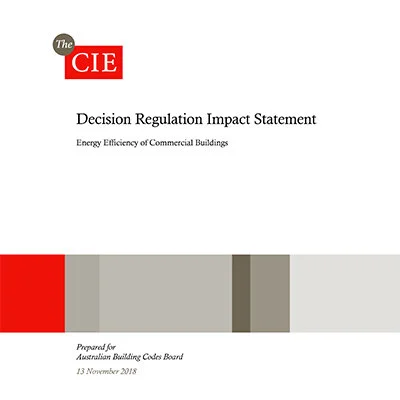 Decision Regulation Impact Statement Energy Efficiency of Commercial Buildings