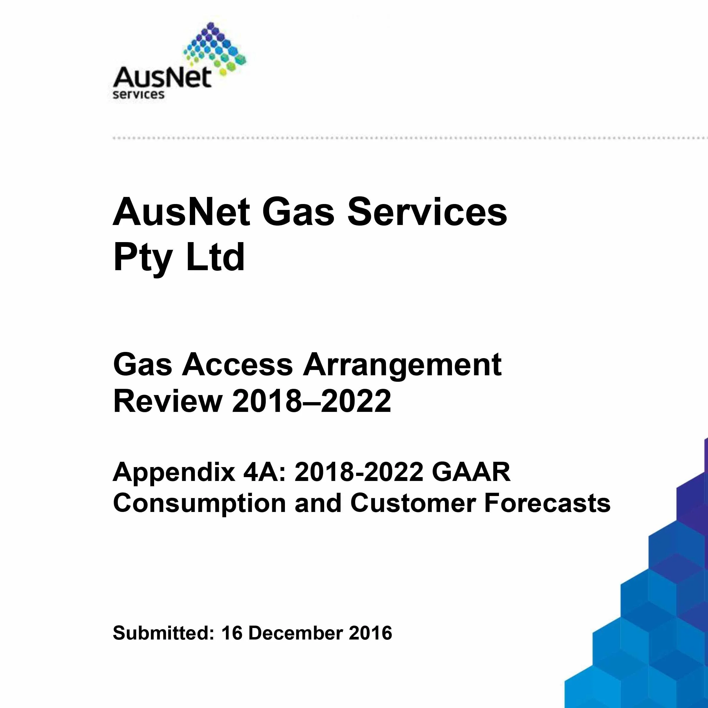 2018-2022 GAAR Consumption and Customer Forecasts