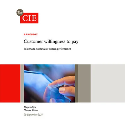 Customer willingness to pay: water and wastewater system performance