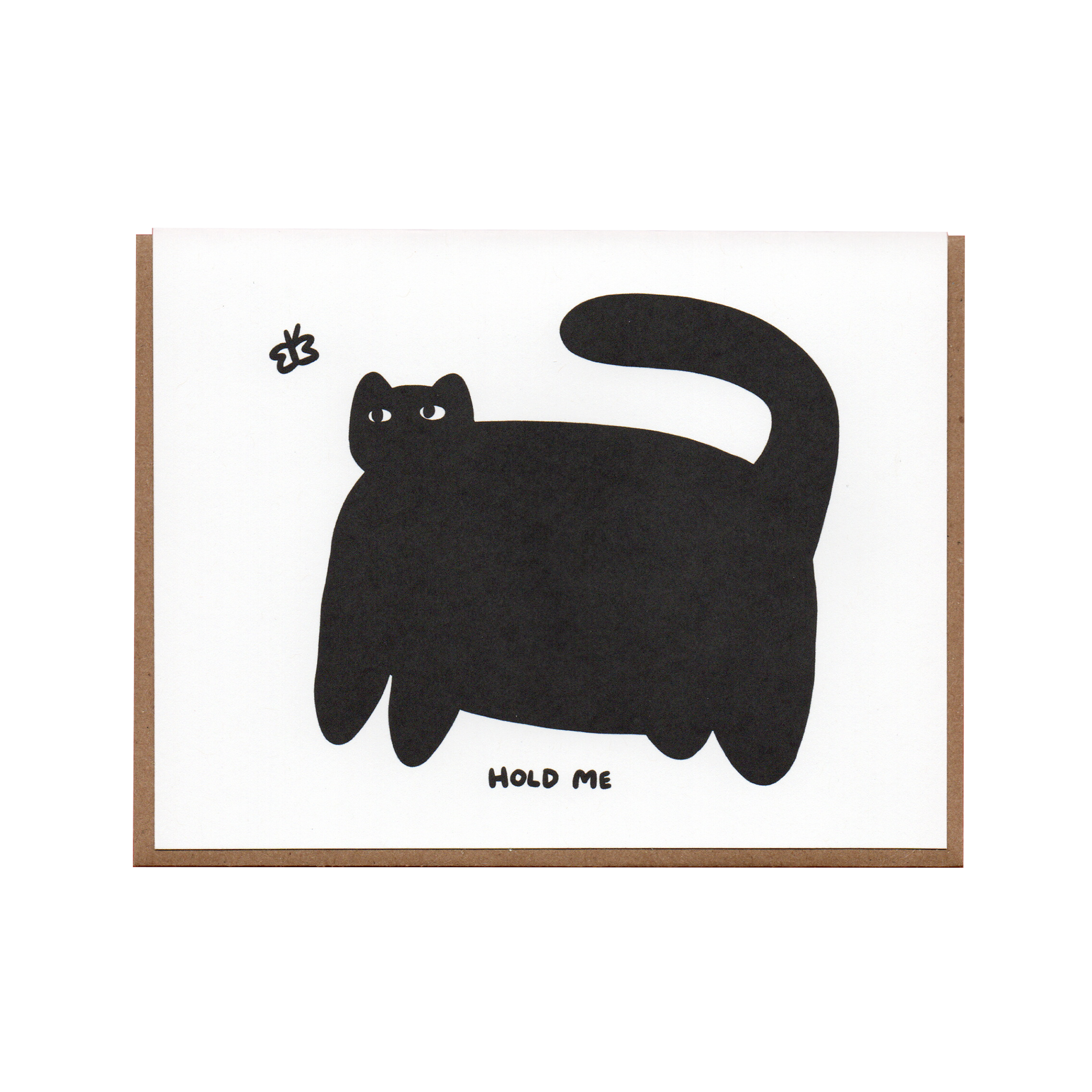 Hold Me - Black on White - Greeting Card By Iris Cliff.png