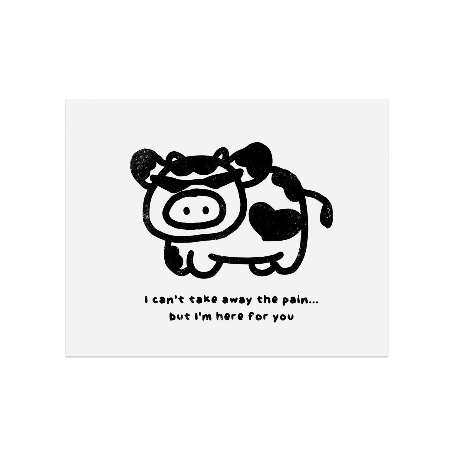 Cow Talk BW - Print By Iris Running Thunder.png