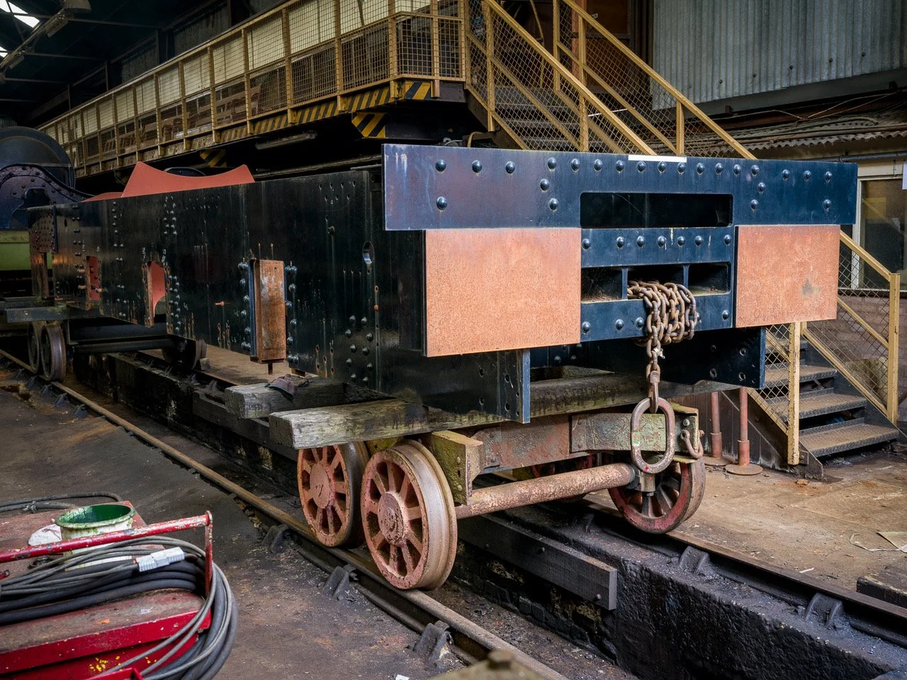 4709's frames being shunted into the workshop at Tyseley  Photo: Mike Solaway