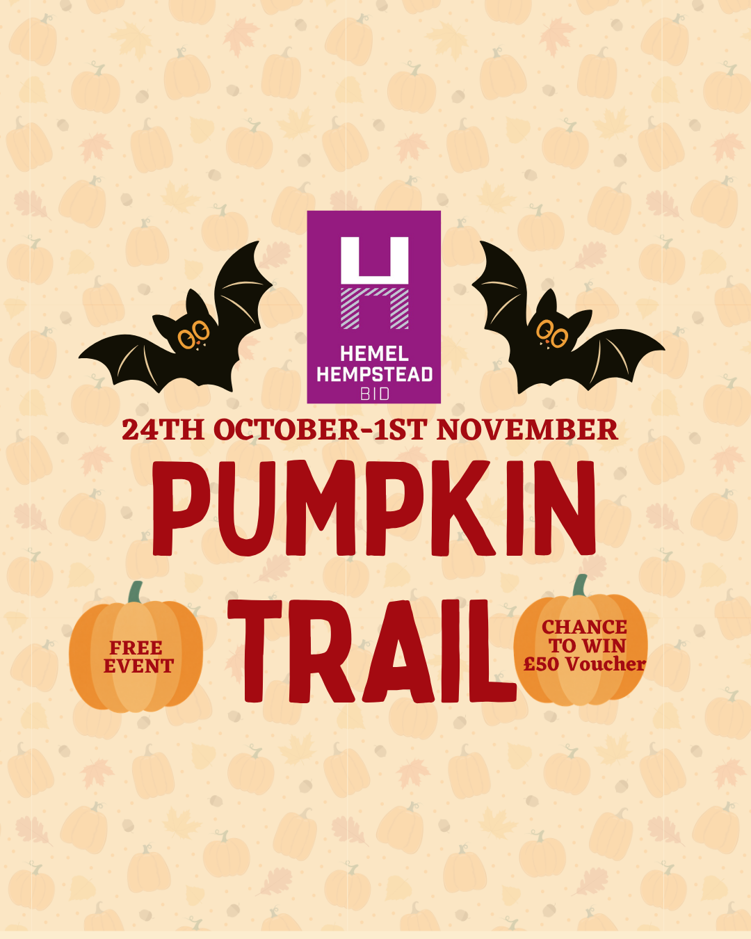 Halloween Pumpkin Trail in Hemel Town Centre