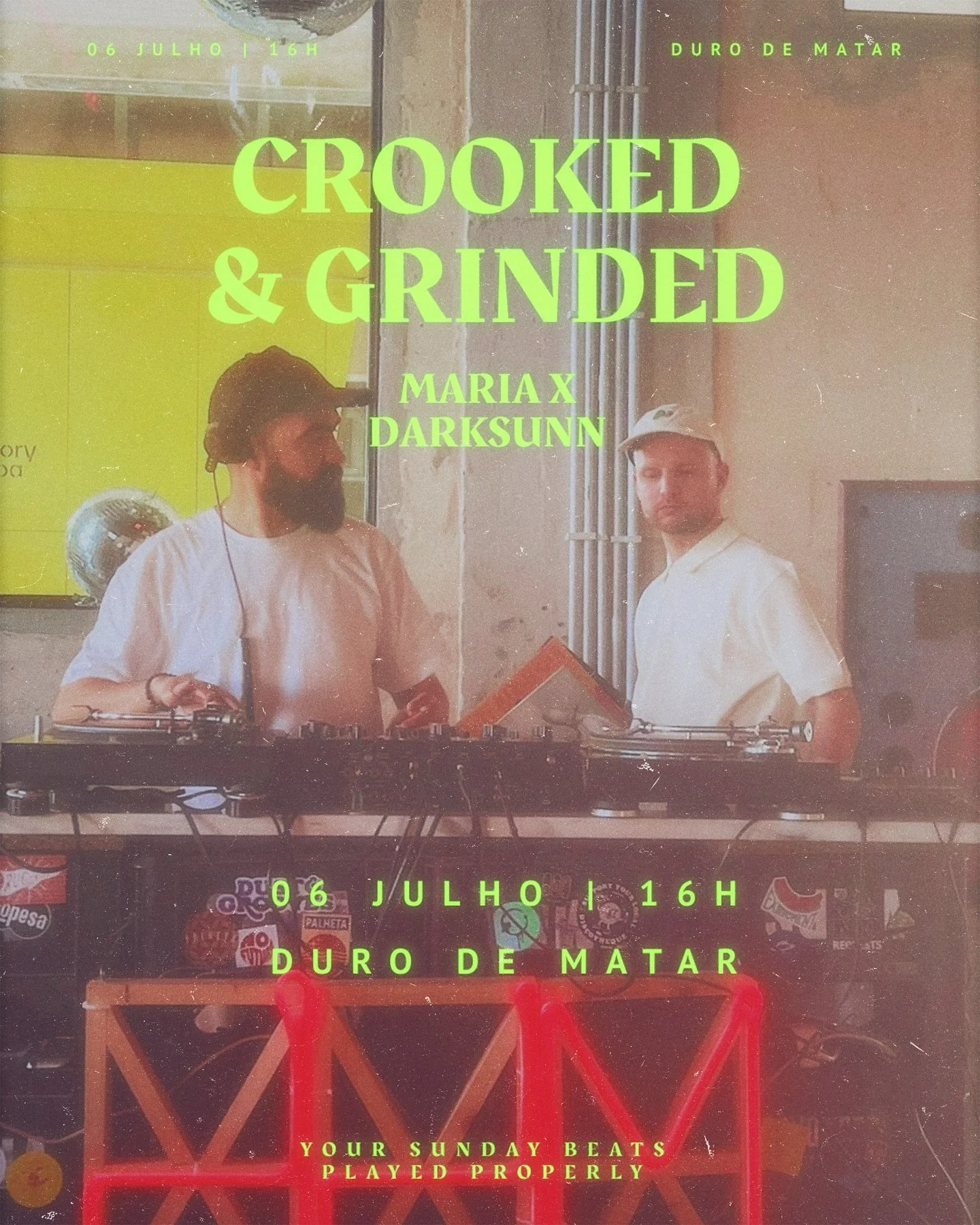 No pr&oacute;ximo Domingo dia 6 estamos de volta ao @durodematar.pt com as malas cheias de beats em vinil e duas SP404 ligadas ao c&eacute;rebro.

Vemo-nos l&aacute; a partir das 16h, entrada livre!

🍻 🔊 💜