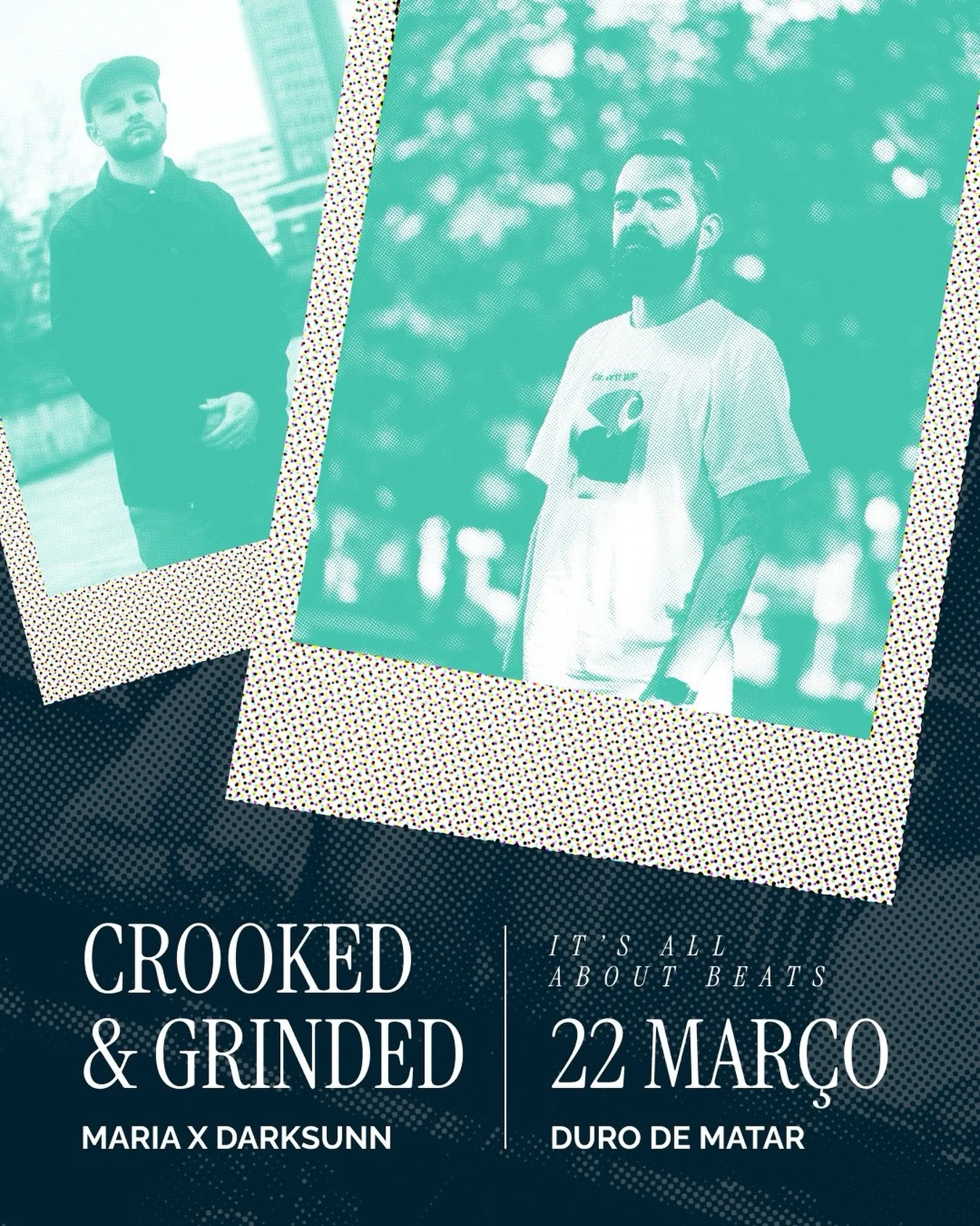 Domingo estamos de volta ao @durodematar.pt para mais uma sess&atilde;o de Crooked n&rsquo; Grinded!
4h de instrumentais directos do vinil e de duas SP404 g&eacute;meas!

Dia 22 - 18-22h

🌮 🍹 🍻 🔊