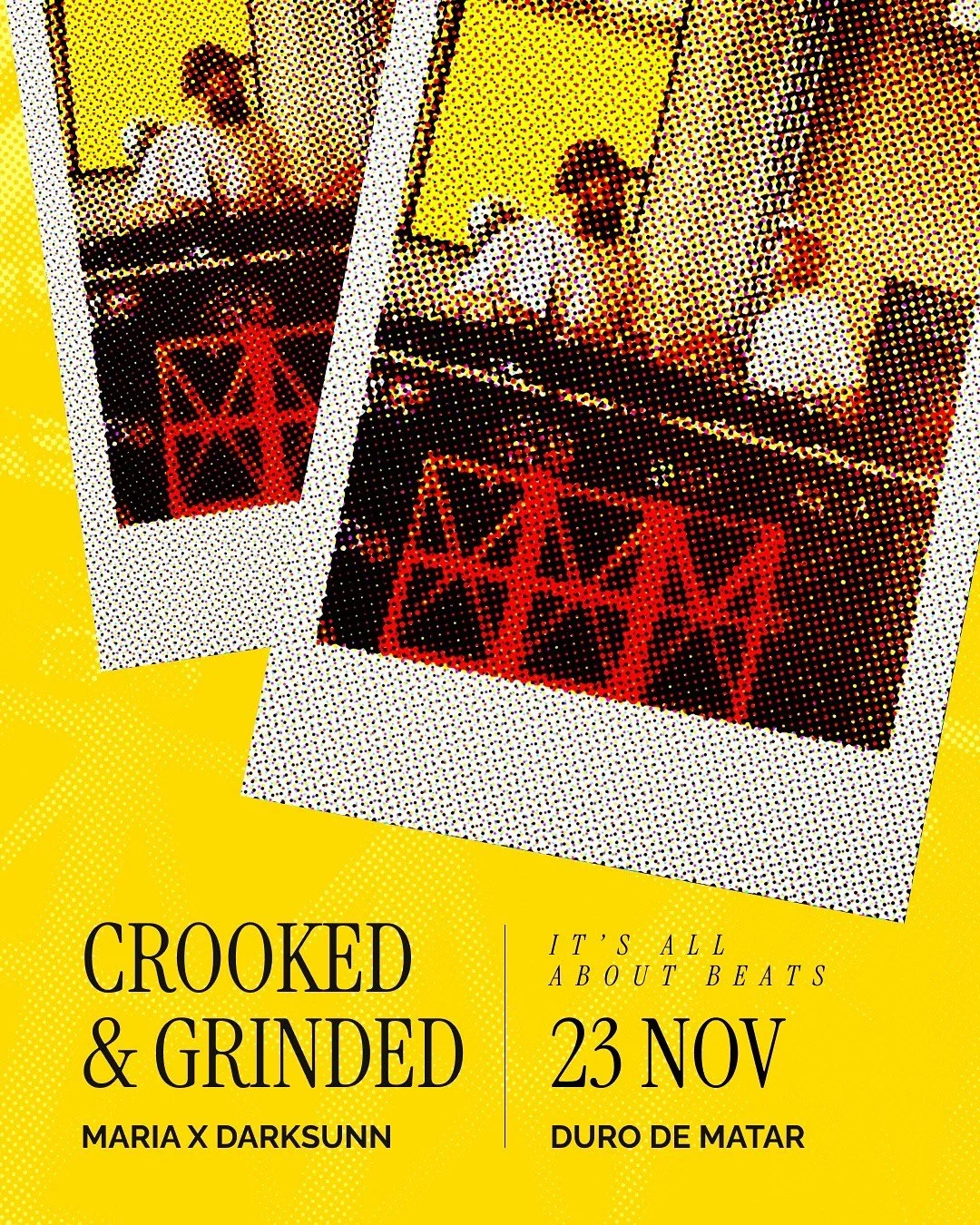 Dia 23, Crooked n&rsquo; Grinded est&atilde;o de volta ao @durodematar.pt para uma matin&eacute; de beats directamente do vinil e de 2 SP404

18:00-22:00 entrada livre