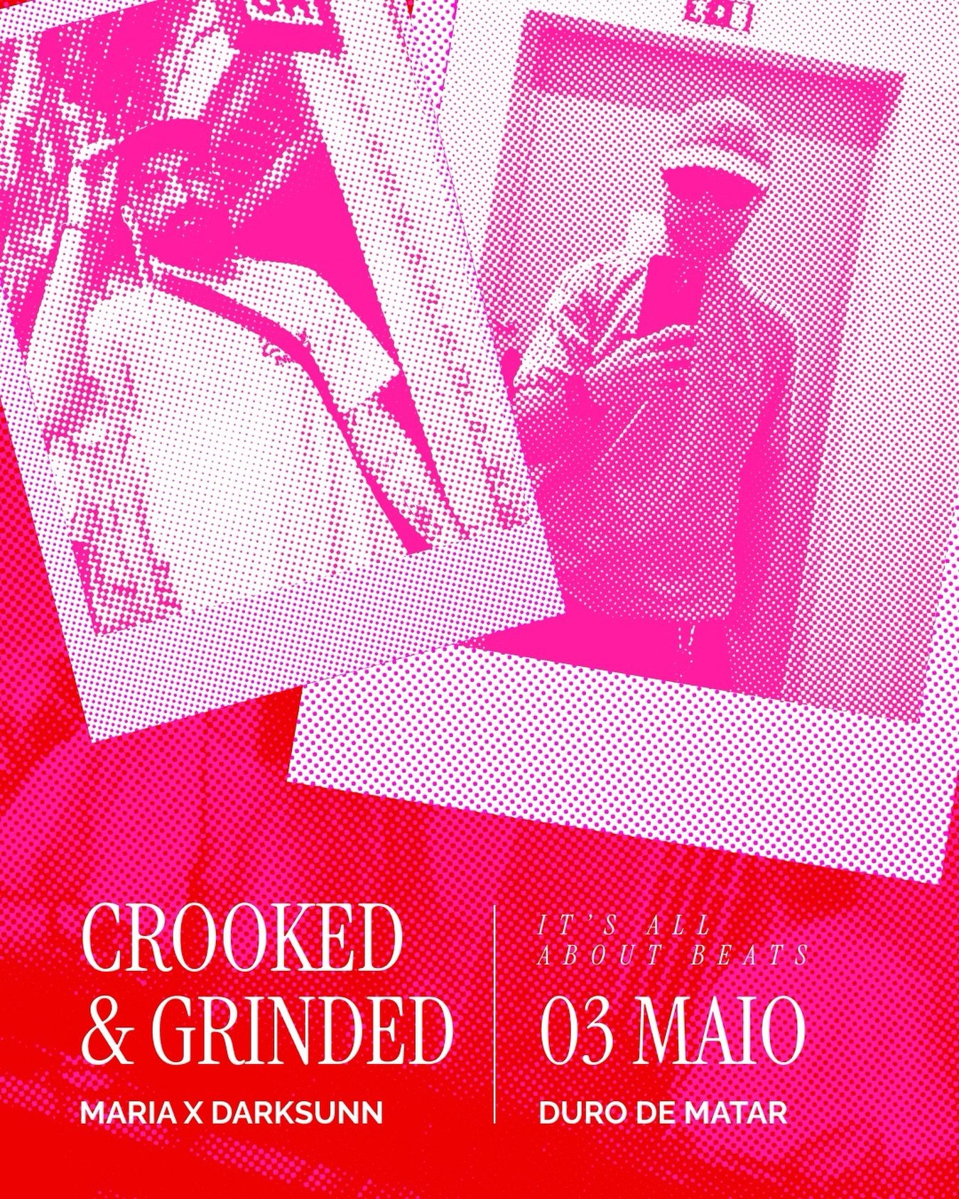 Domingo &eacute; dia de beats no @durodematar.pt 
Crooked n&rsquo; Grinded est&aacute; de volta com @darksunn de @damariacomamor nos comandos para mais 4h de beats directos do vinil e de um par de #sp404 g&eacute;meas!

18h-22h 🌮🍻🔊