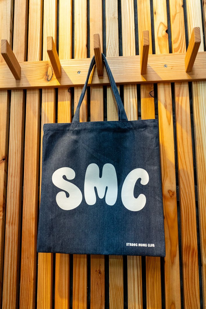 STRONG MUMS CLUB DENIM TOTE BAG