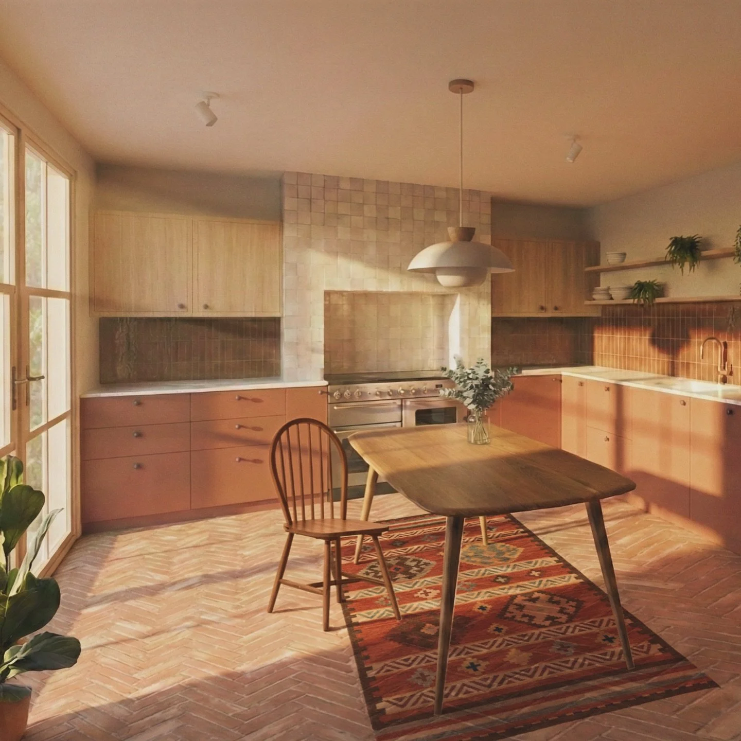 Some progress shots of my own home and the 3D visual that I have kept referring back to throughout all the mess and chaos.
This week has meant the return of running water in our kitchen after a few weeks of washing up in the bathroom sink and washing