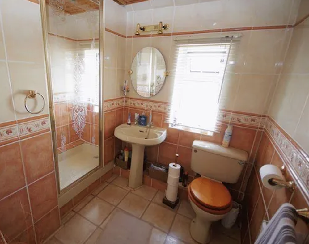 Green Tile and Cork bathroom — Studio Rey