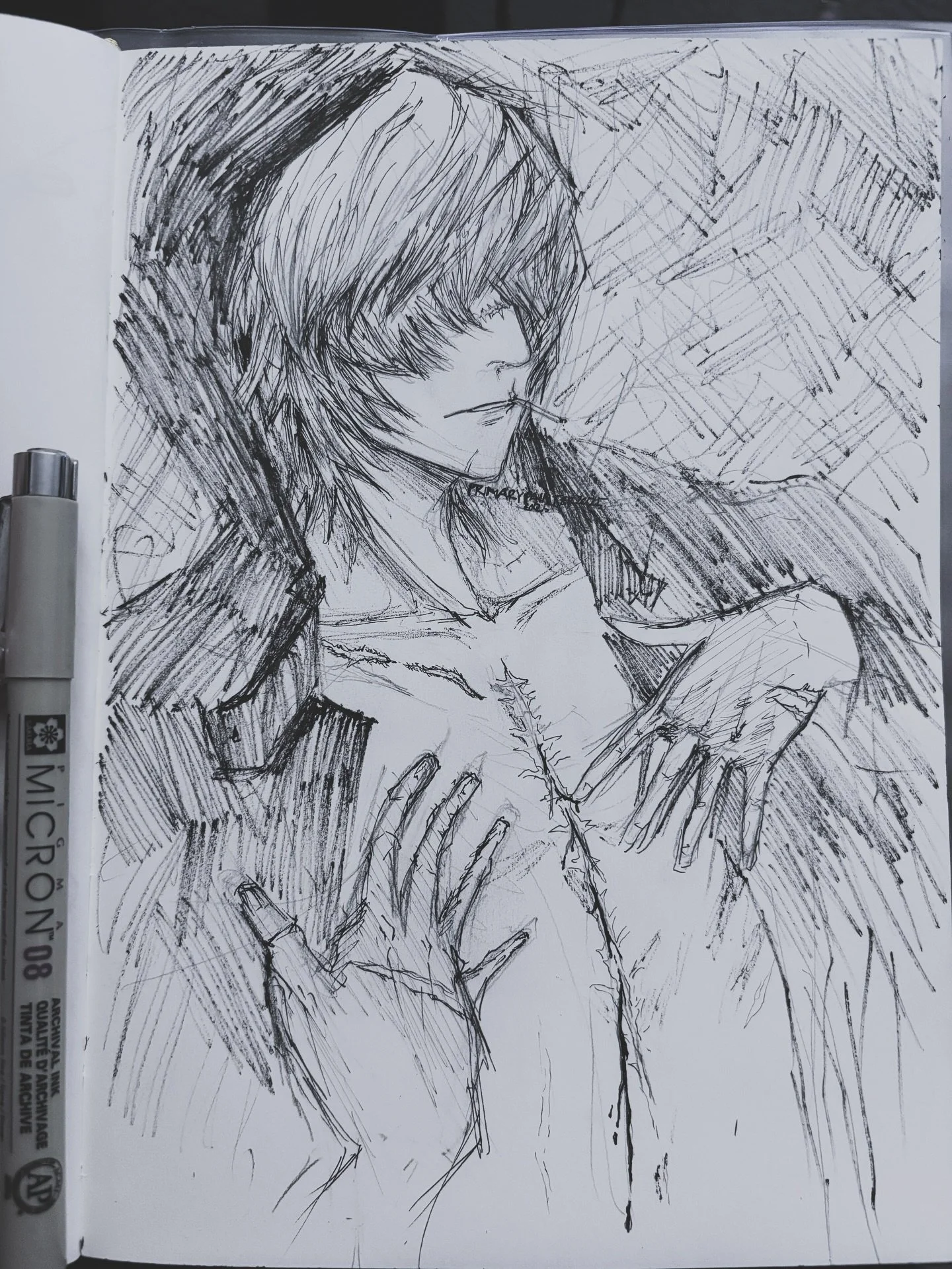 #Inktober Day 11: Drip

もしあなたが彼を知っているなら、あなたもまた私の心の奥深くにいるのです。

#goretober #bodyhorrorart #animeart #blackandwhite