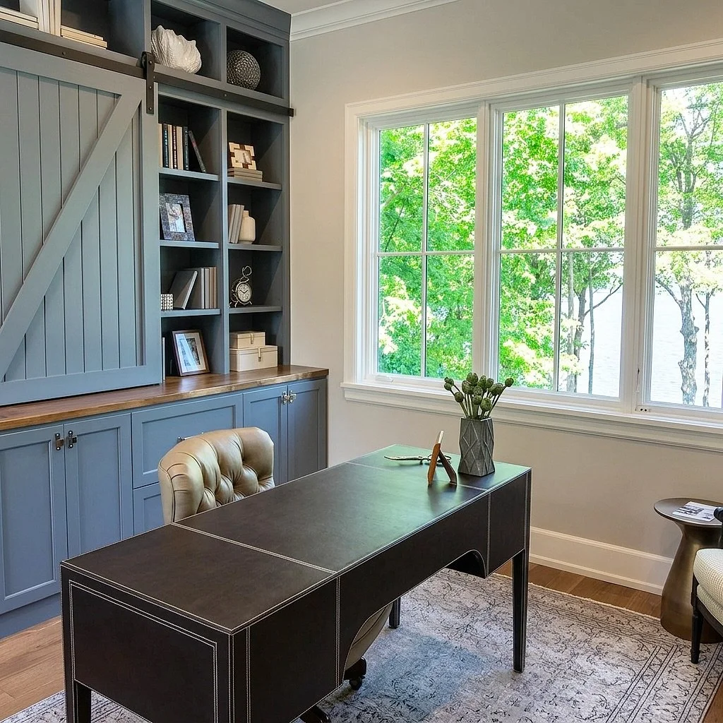 Where you work should feel just as intentional as where you rest. 💼✨

Natural light, custom built-ins, and a calm, focused layout&mdash;this office was designed to help you think clearly and work better. 🪟📚🌿

At Malooly Homes, we create spaces ac