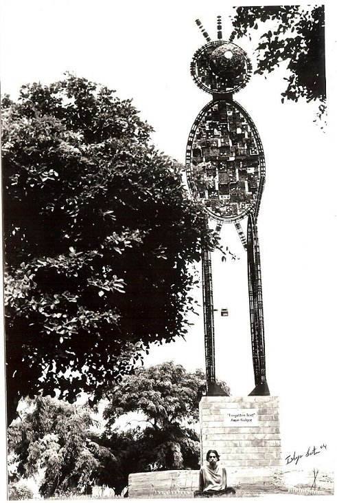 Forgotten Text at Billawal Roundabout, Karachi, 2004 | Mixed Media, 480x86x101in