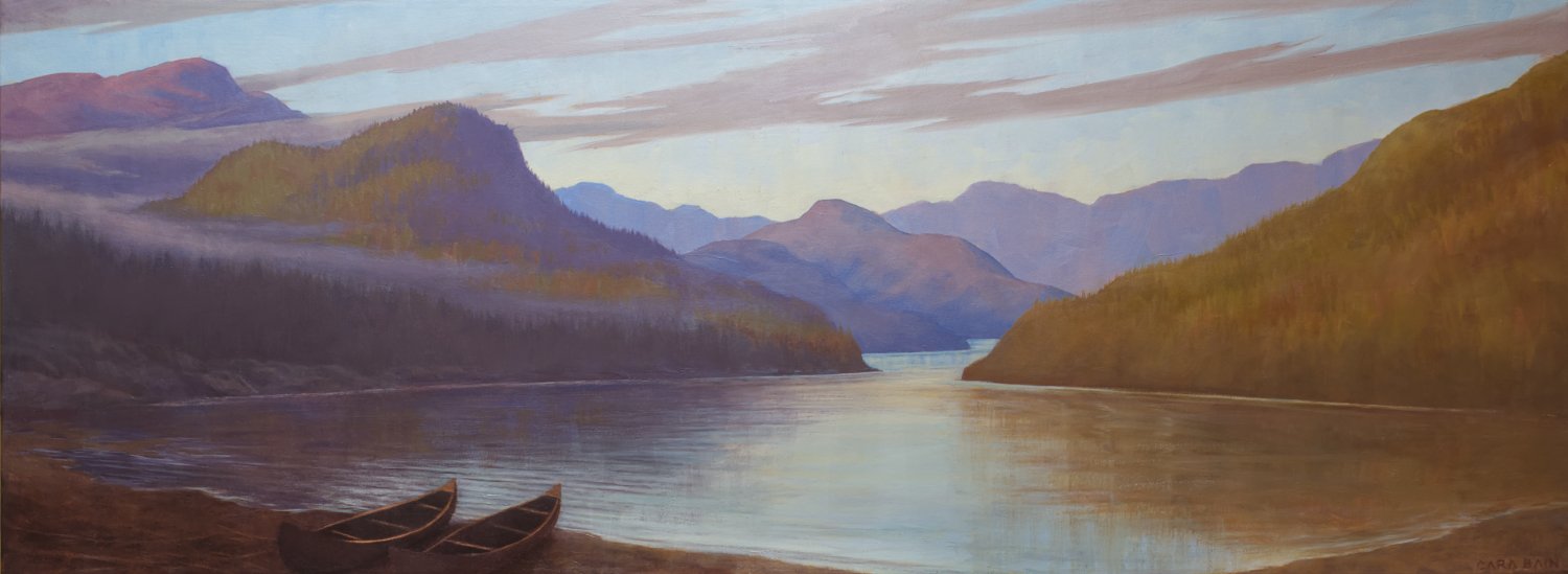   Canoes at Stave Lake  – 18” x 36” – Oil on Canvas – Available  