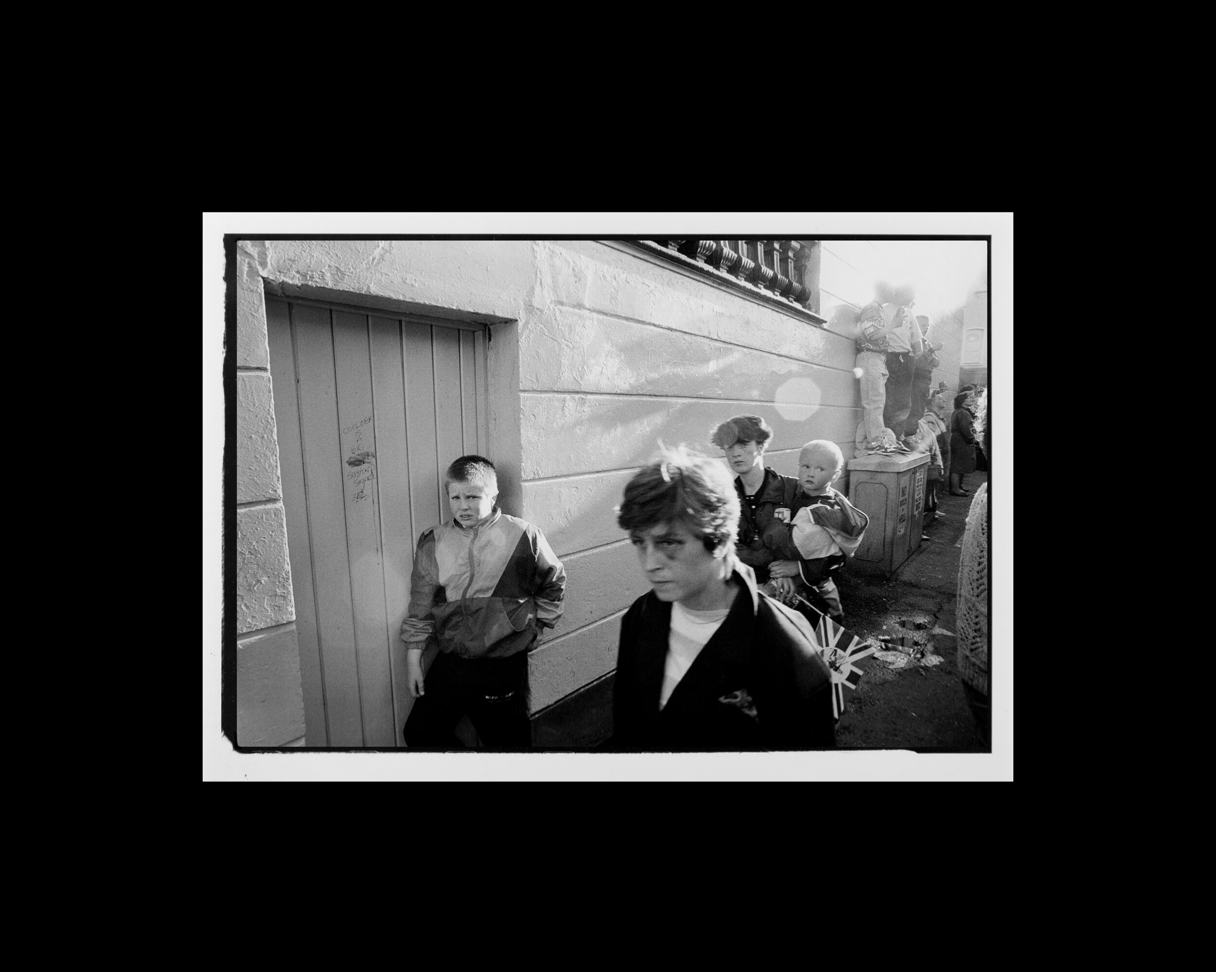  Spectators leave the Orange March in East Belfast, Northern Ireland. 1990 