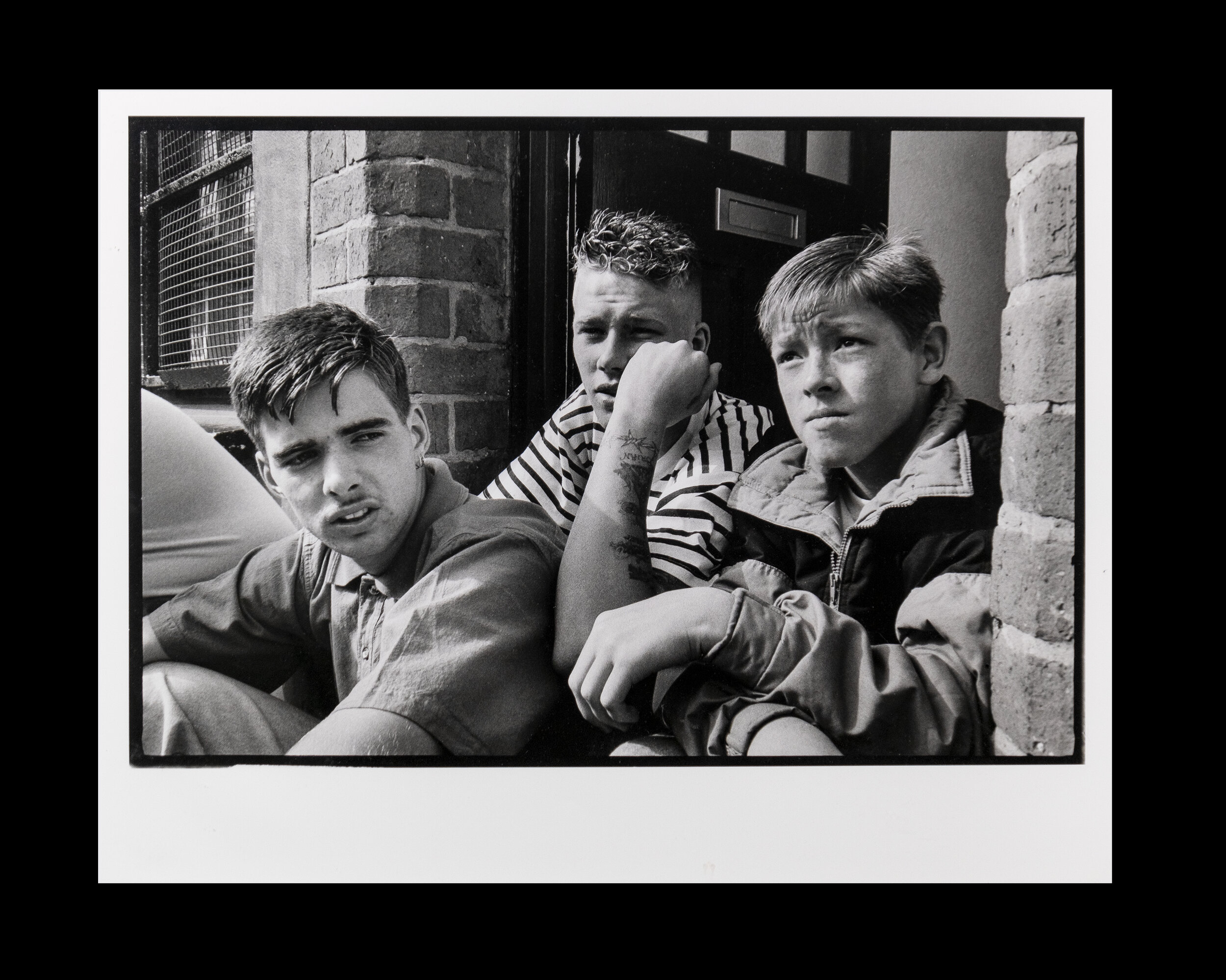  Teenagers from the working class Protestant neighborhood of Tiger's Bay hanging out in Belfast, Northern Ireland. 1989 