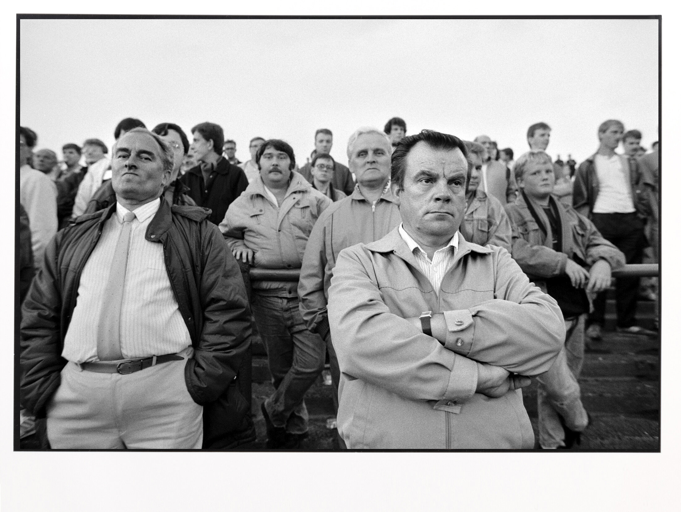  Spectators at a soccer game in Belfast, Northern Ireland. 1989 