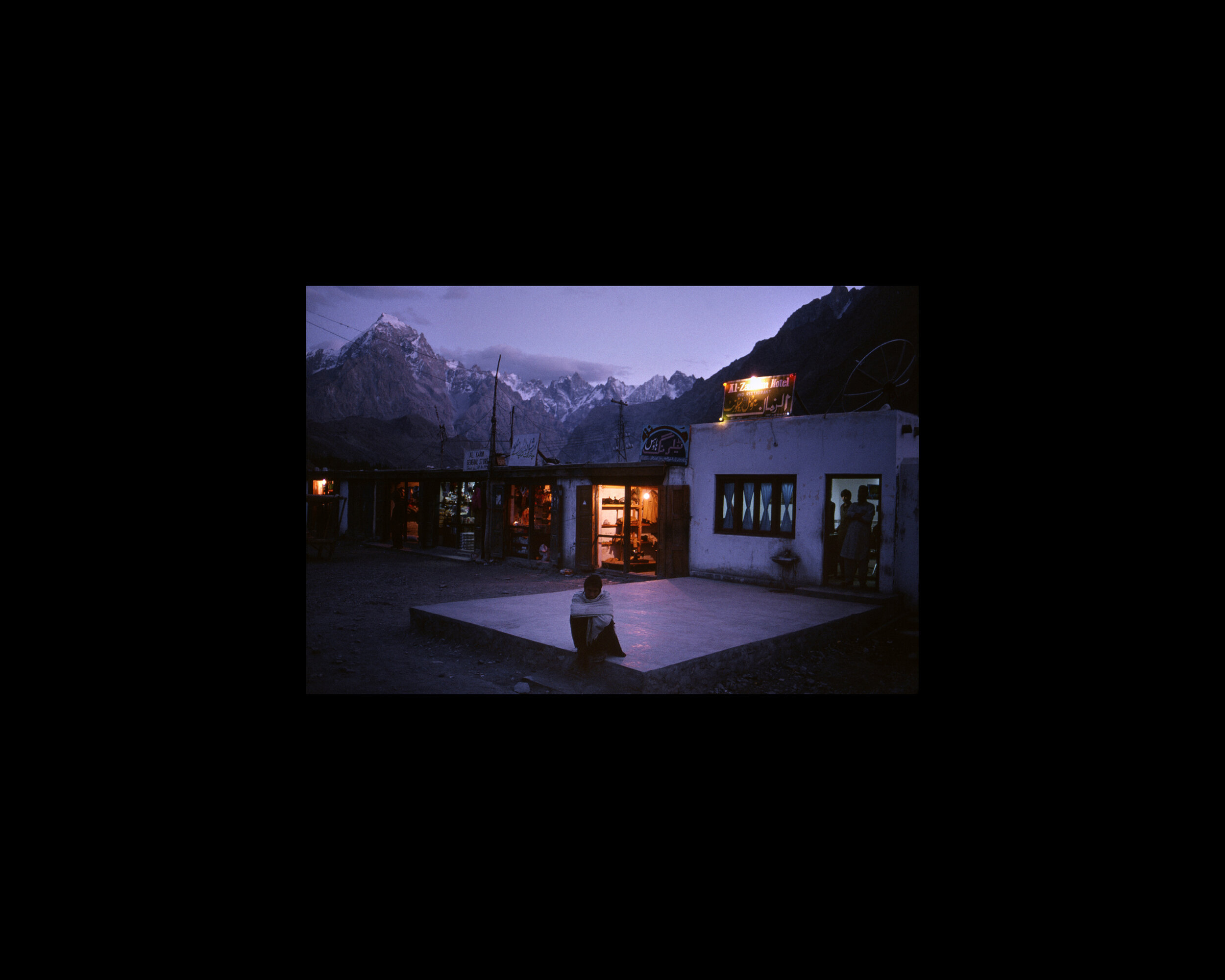  A traveler’s hotel along the Karakoram Highway near the border town of Sost, Pakistan. 1998 