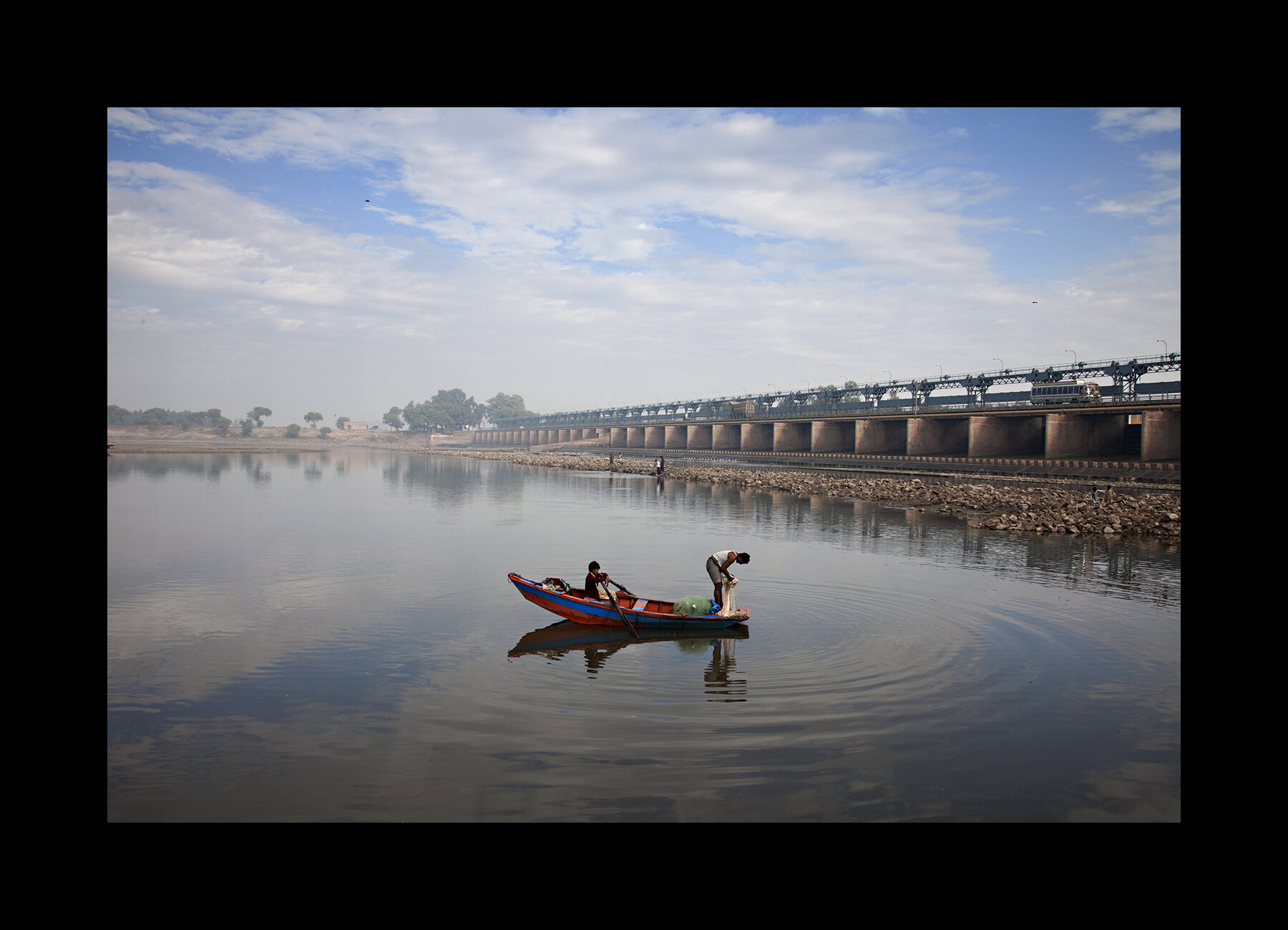  Scene along the Balloki Headworks that is part of the British built canal system in the Punjab, Pakistan. 2009 