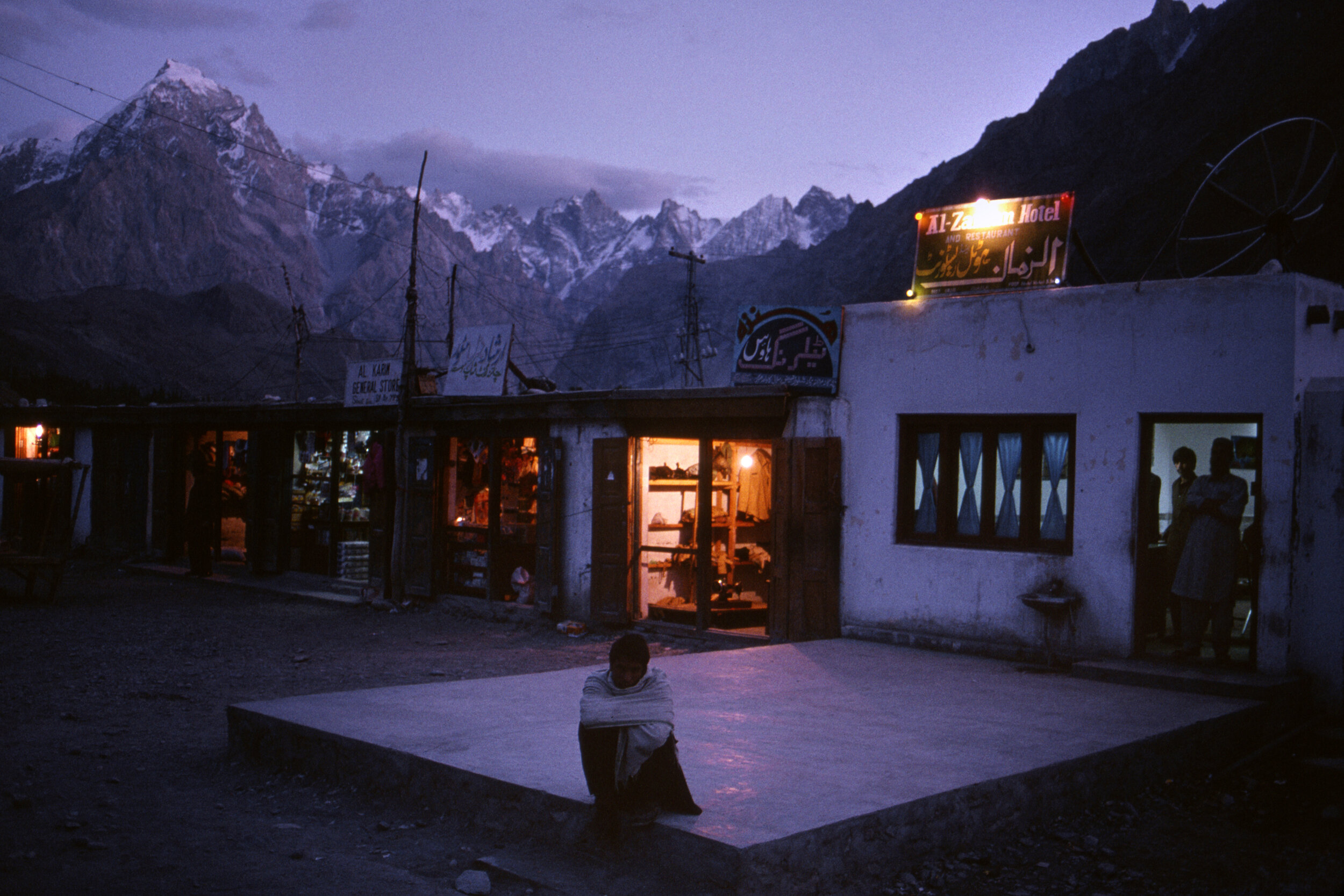  A traveler’s hotel along the Karakoram Highway near the border town of Sost, Pakistan. 1998 