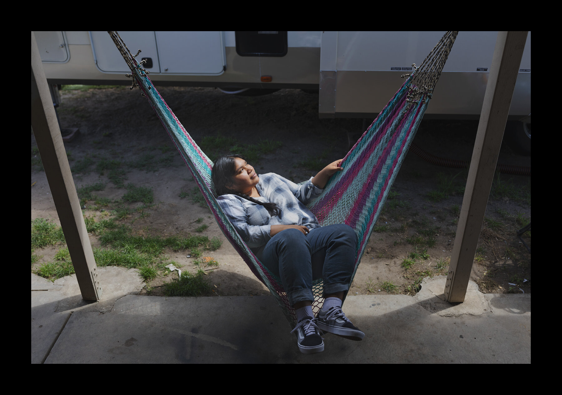  Barbara Perez, 18, at home in Oxnard, California. Barbara takes care of the house, her two younger siblings, and her 5-year-old niece. She is a freshman at the University of California at Santa Barbara. 