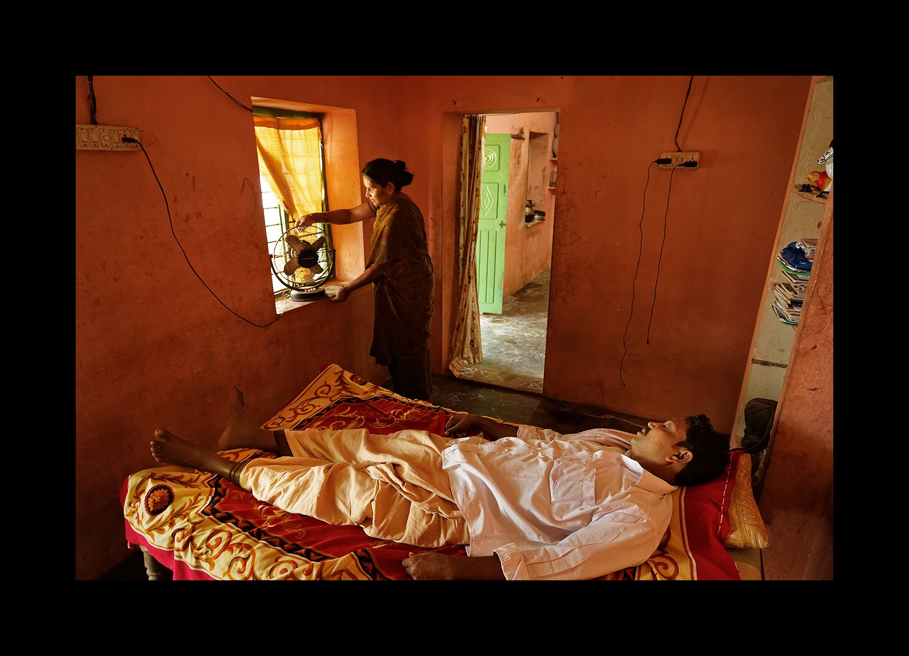  Ventkataiah, a CKDnT patient, rests at home in the village of Kota, outside of Nellore, India on Jan. 13, 2016.  