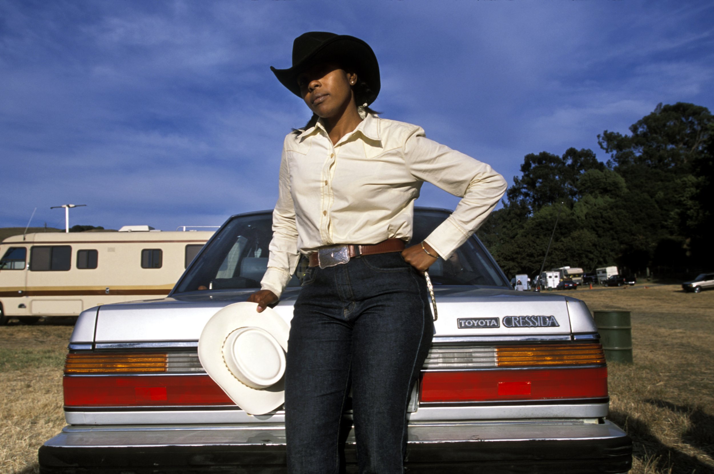  Cowgirl at the Bill Pickett Invitational Rodeo, America’s only touring black rodeo, in Hayward. 2002 