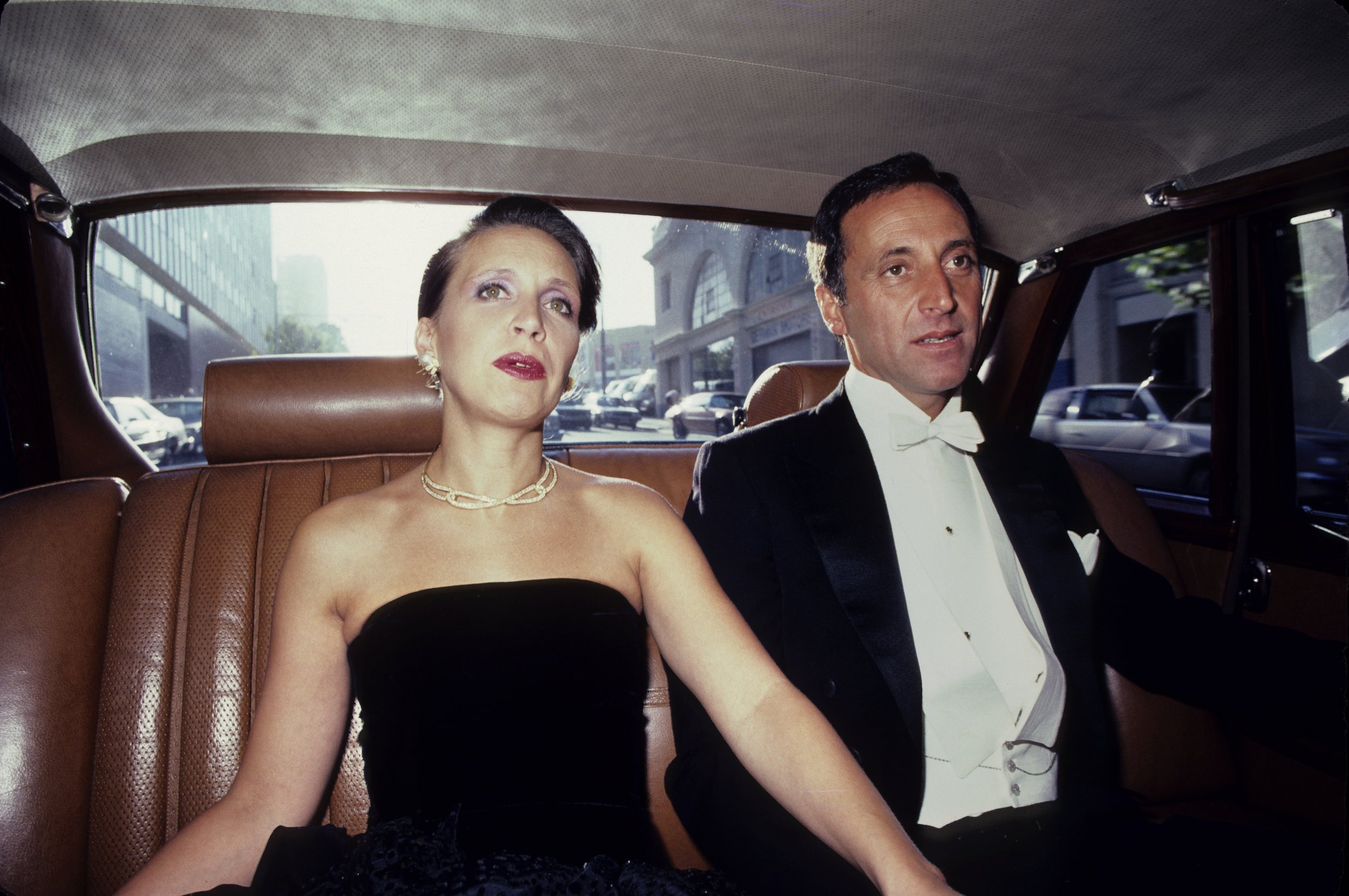  Bestselling author Danielle Steele with former husband John Traina on their way to the opening of the San Francisco Opera. 1982 