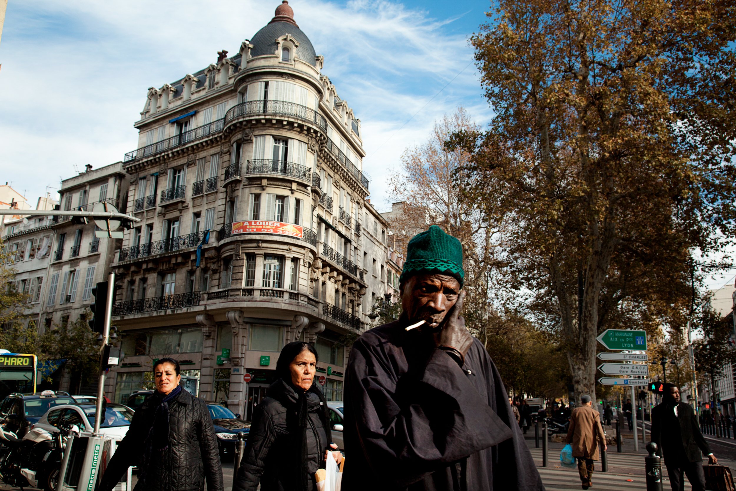  Pedestrians on Le Canebiere reflect the rich diversity of people who live in Marseille, France, on Nov. 25, 2010. 