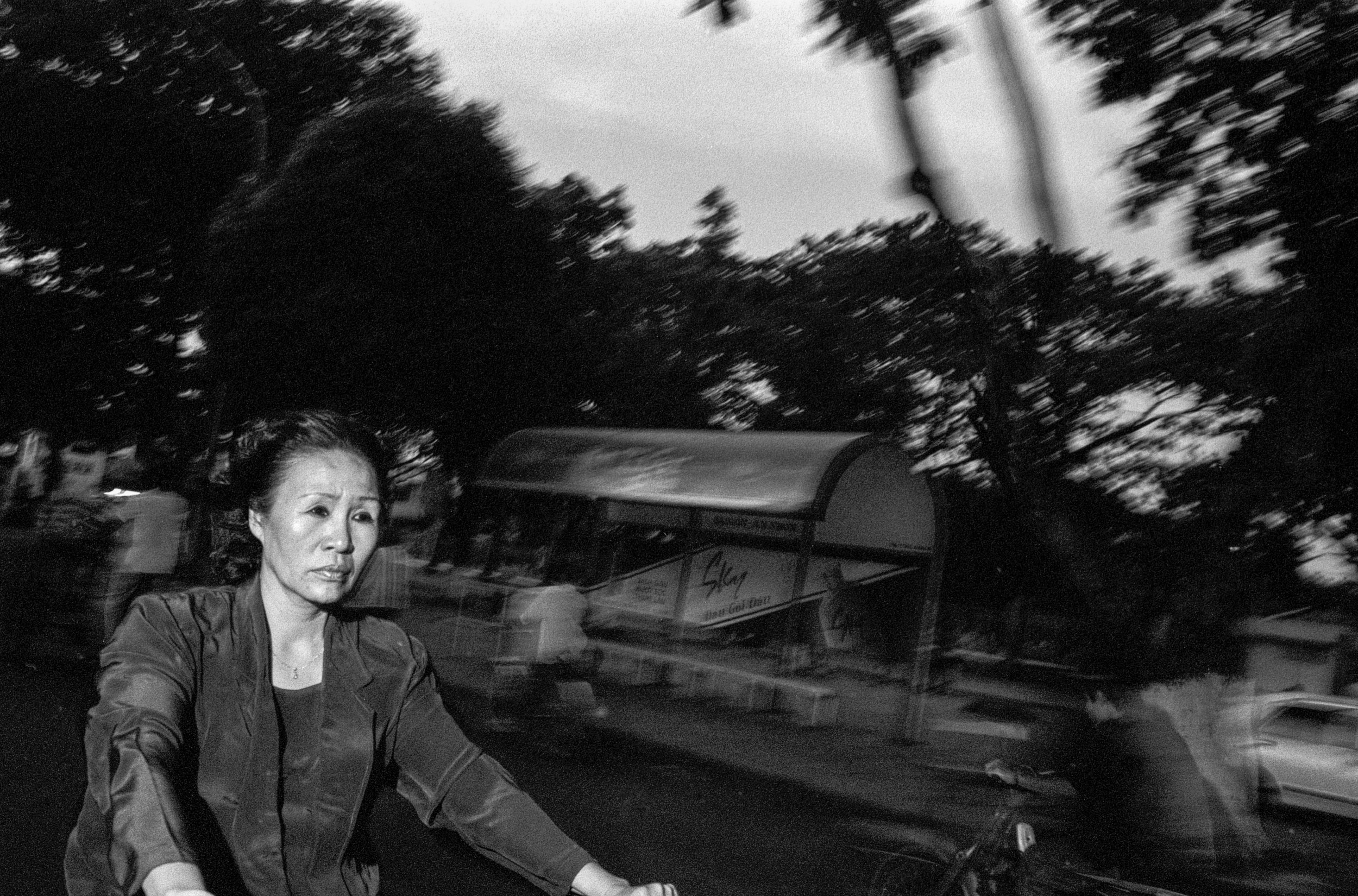  Street scene in Saigon as dusk settles in. 