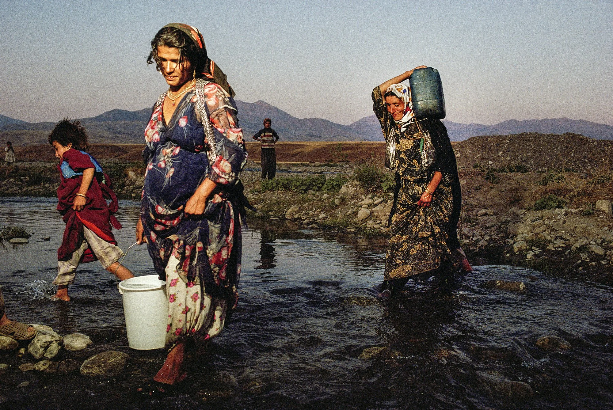 The Iraqi government has imposed a strict blockade of food and fuel to the region known as Free Kurdistan, where families struggle to rebuild amid the wreckage. Iraq,1991.