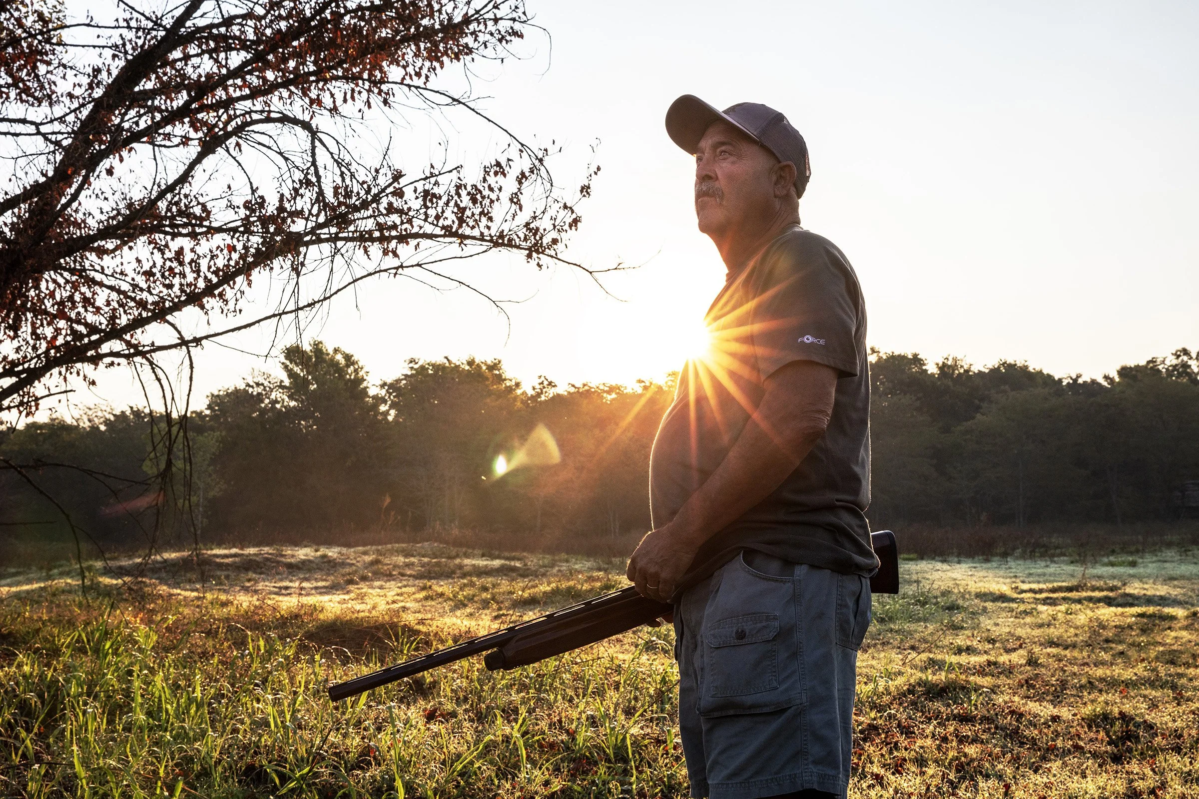  Jimmy McClellan, 65, hunting for doves in the Smith Point Hunting Club, near Gunnison, Mississippi on September 13, 2025. 
