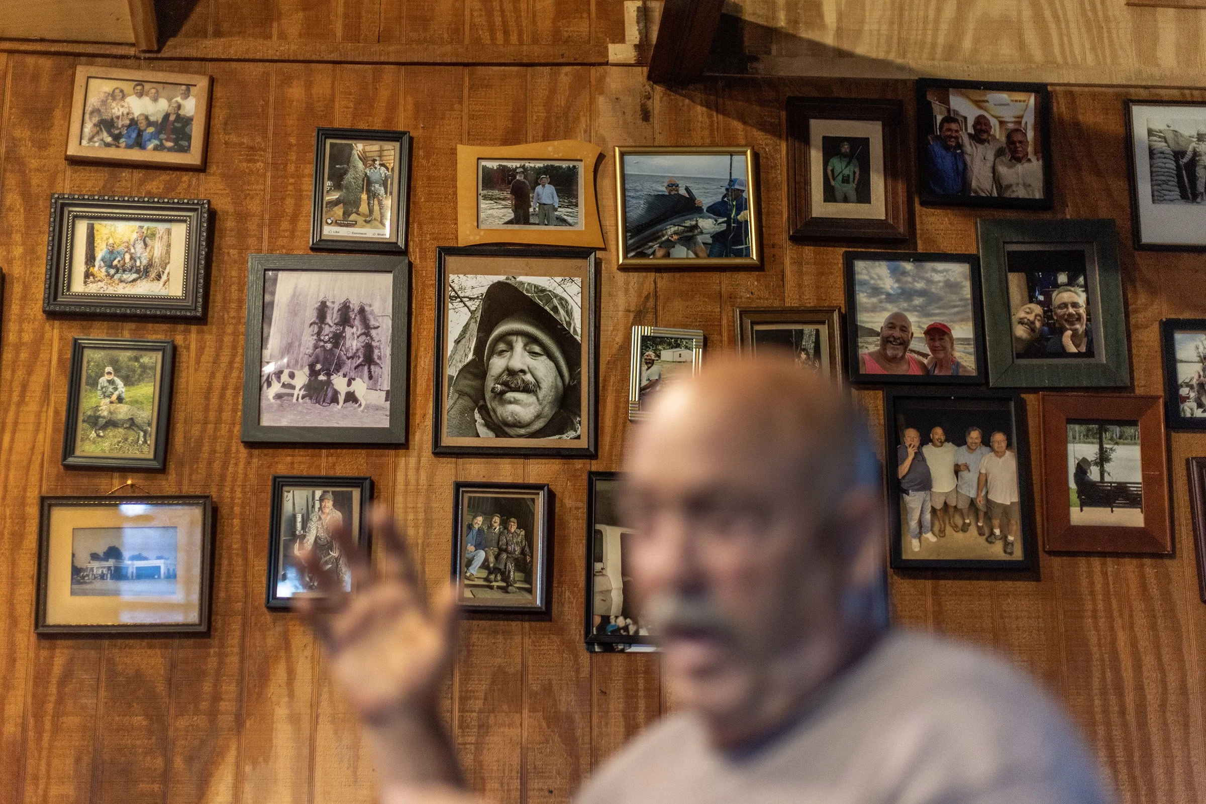  Jimmy McClellan, 65, at his hunting lodge in the Smith Point Hunting Club, near Gunnison, Mississippi on September 17, 2025. 