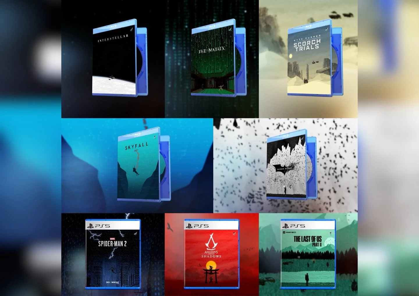 Taking these designs to the next level by creating mockups as if they are official cover art pieces for Blu-Ray and PS5 case covers

#digitalart #cinema #gaming