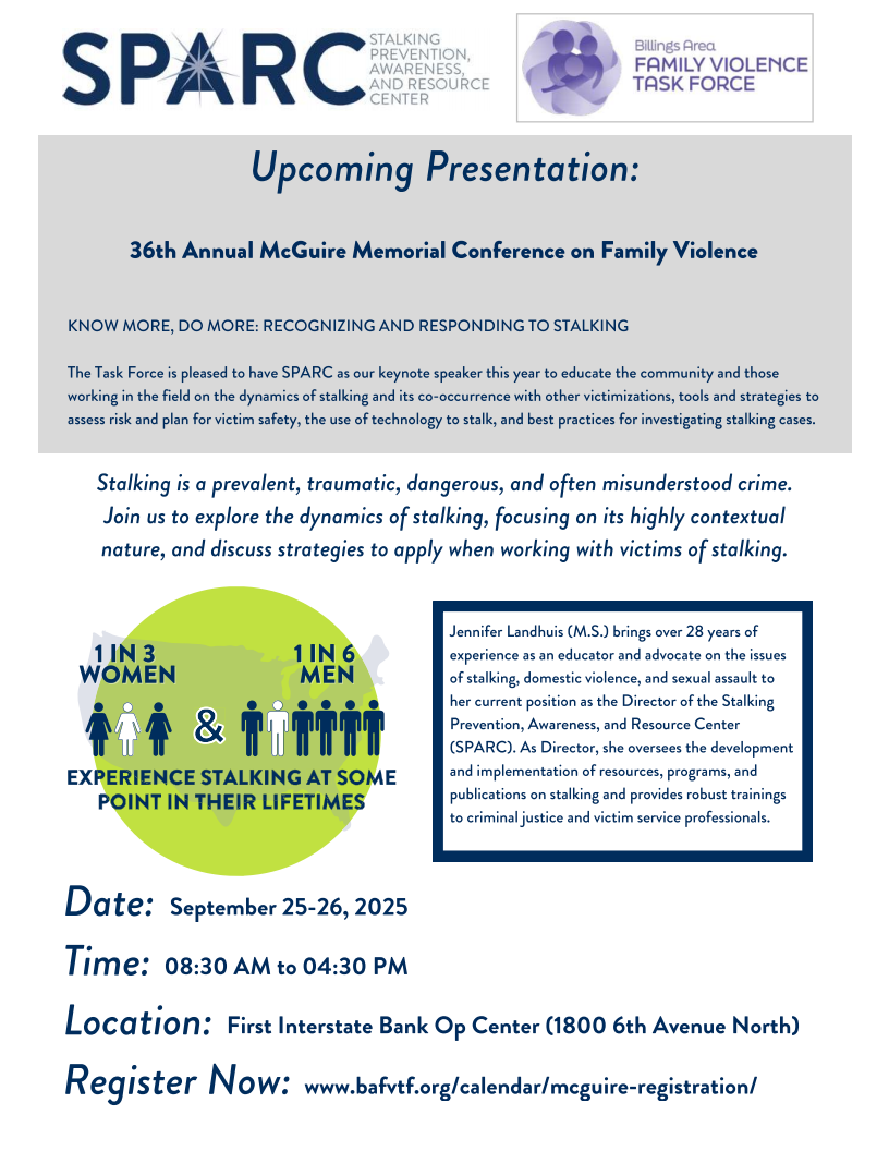 BAFVTF & SPARC Annual McGuire Memorial Conference on Family Violence