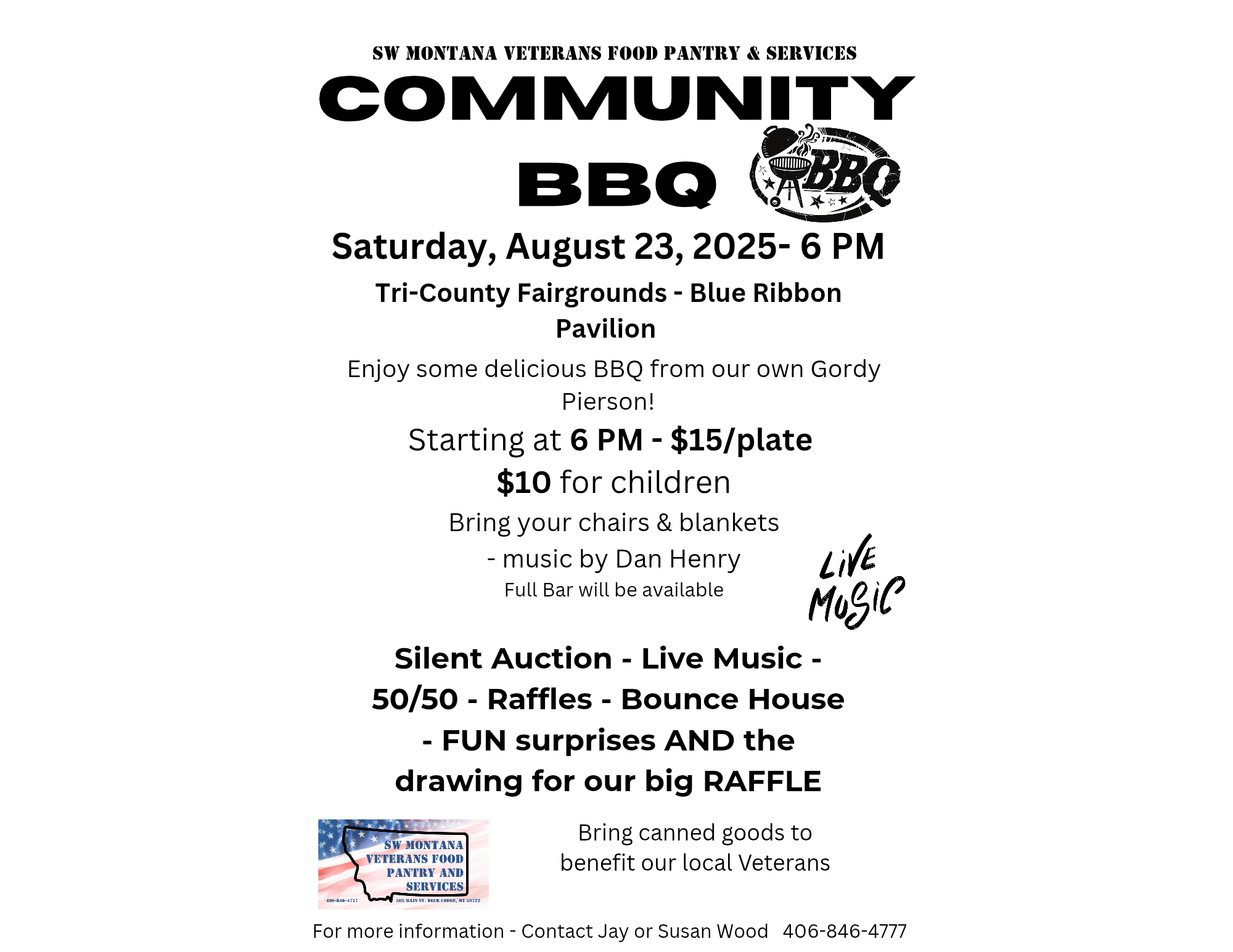 SW Montana Veterans Food Pantry & Services BBQ